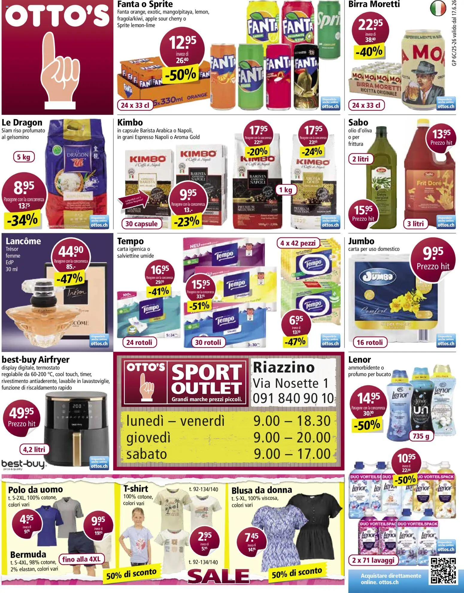 Otto's aktionen IT – gültig ab 17.06.2026 | Seite: 1 | Produkte: Fanta, Sprite, Bermuda, Apple
