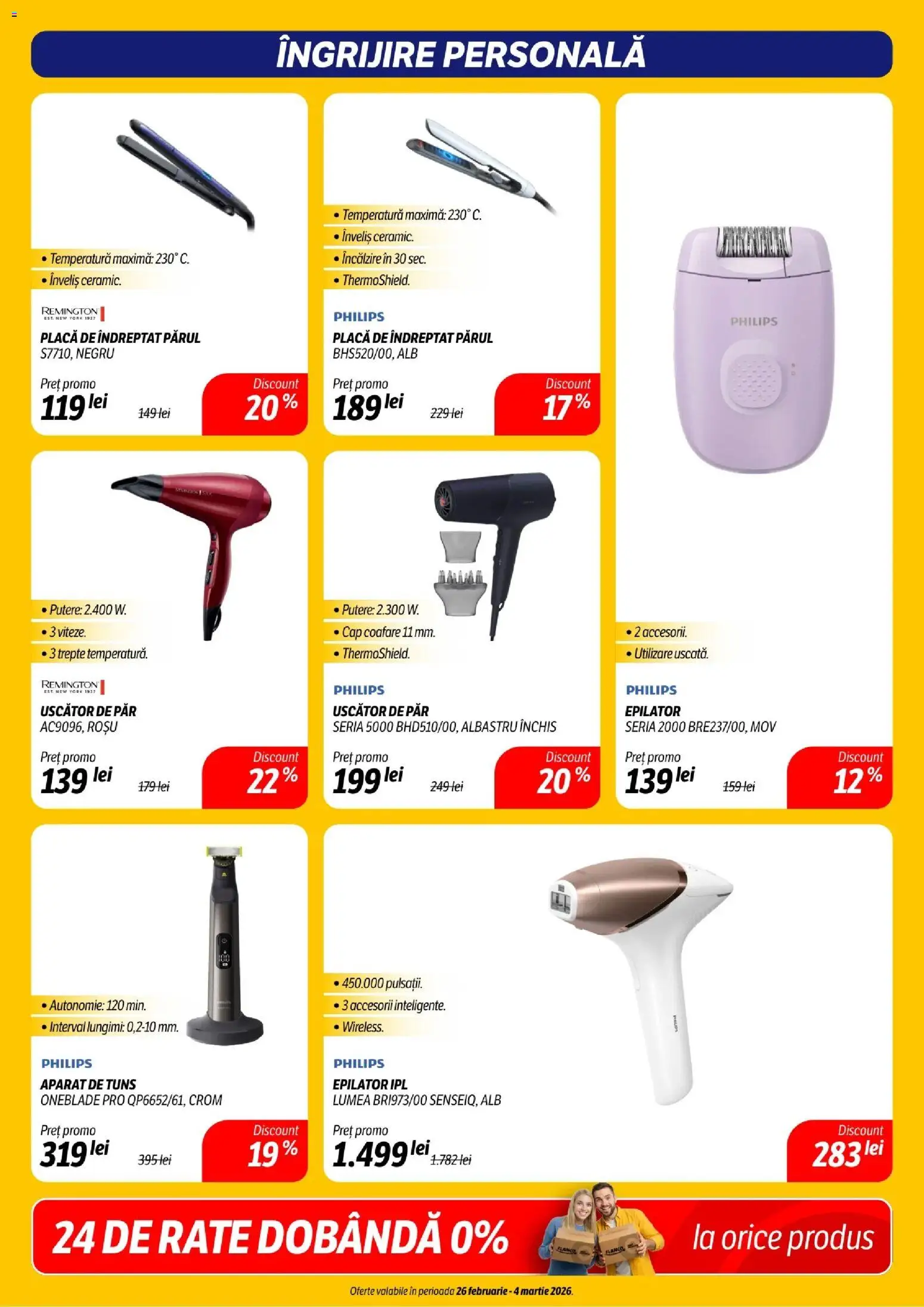 Noul catalog Flanco – valabil de la 26.02.2026 | Pagină: 20 | Produse: Philips, Epilator, Uscător De Păr, Aparat
