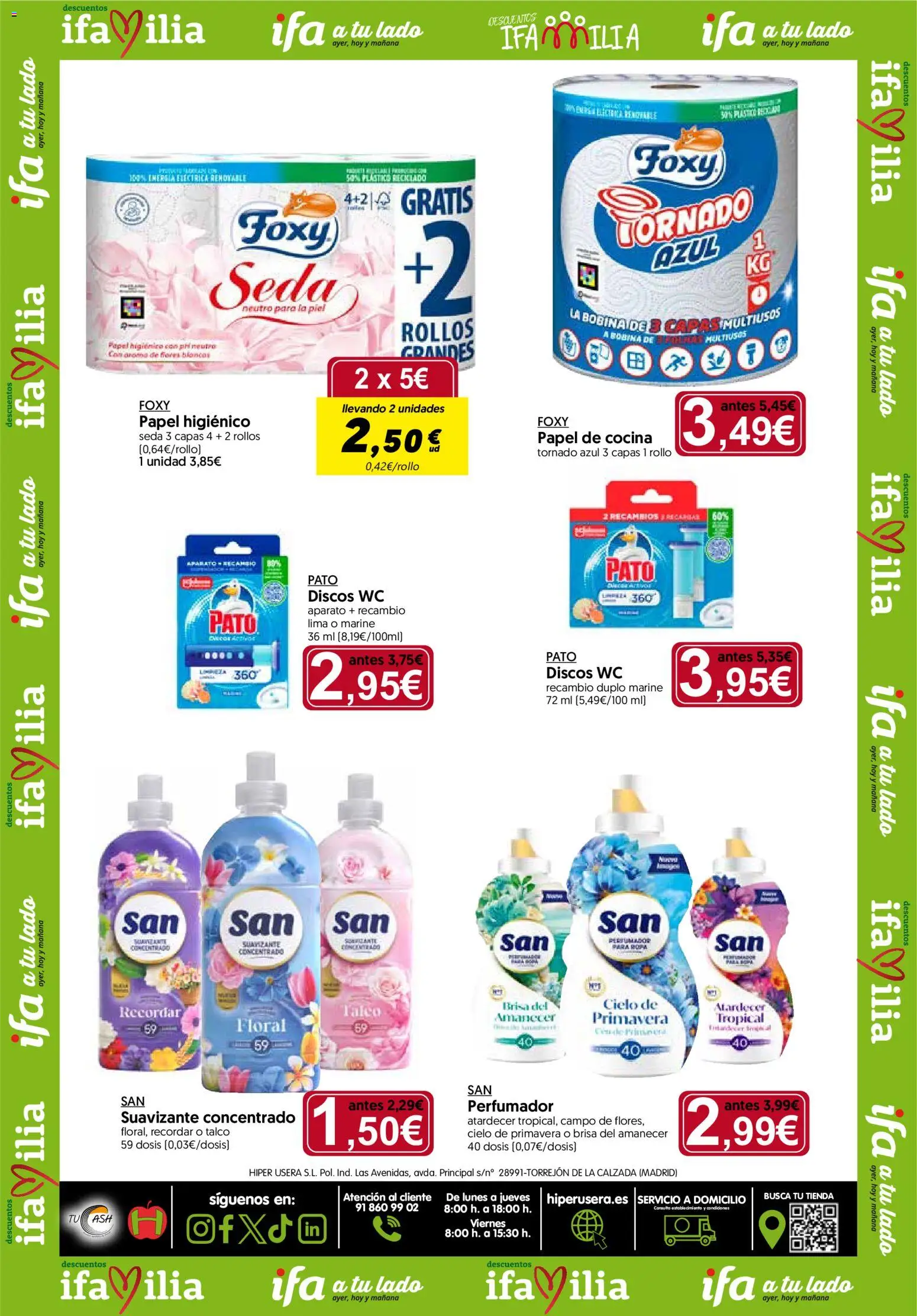 Hiper Usera folleto │ válido desde el 13/07/2026 | Página: 8 | Productos: Lima, Papel higienico, Suavizante, Cocina