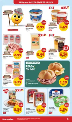 Penny Markt Eröffnung ab 22.10.2026 gültig | Seite: 4 | Produkte: Sahne, Vanille, Regal, Schinken