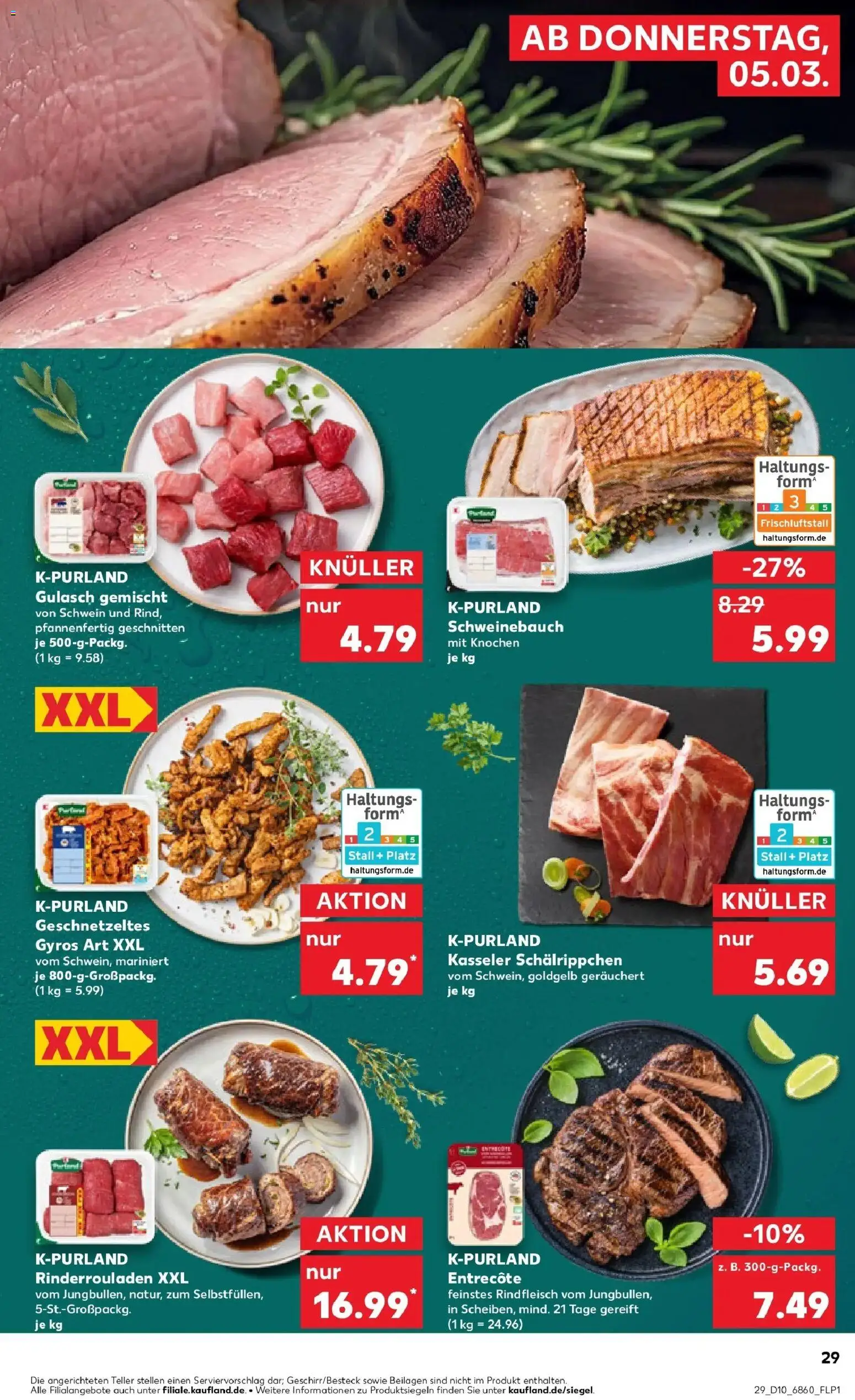 Kaufland Prospekt Pfullingen	 – gültig ab 02.03.2026 | Seite: 41 | Produkte: Schweinebauch, Entrecote, Gulasch, Rindfleisch