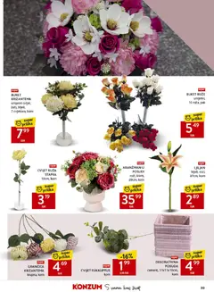 Konzum ( Deaktivovane pre Letakomat )  Katalog - Pregled kataloga iz trgovine Konzum, vrijedi od 30.09.2026 | Stranica: 39 | Proizvodi: Ruž, Buket, Ruza
