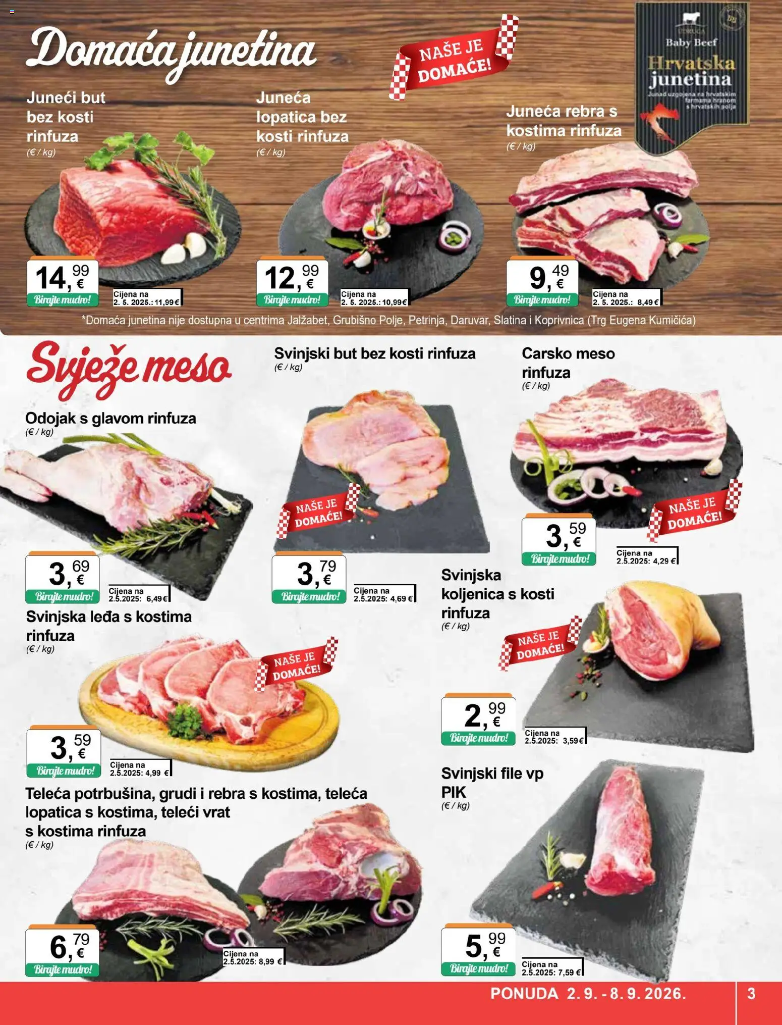 KTC katalog | vrijedi od 02.09.2026 | Stranica: 3 | Proizvodi: Juneći but, Odojak, Carsko meso, Teleca lopatica