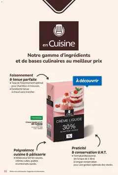 Promocash - Prévisualisation de Promocash catalogue valide à partir de 29/09/2026 | Page: 22 | Produits: Brique, Crème liquide, Crème