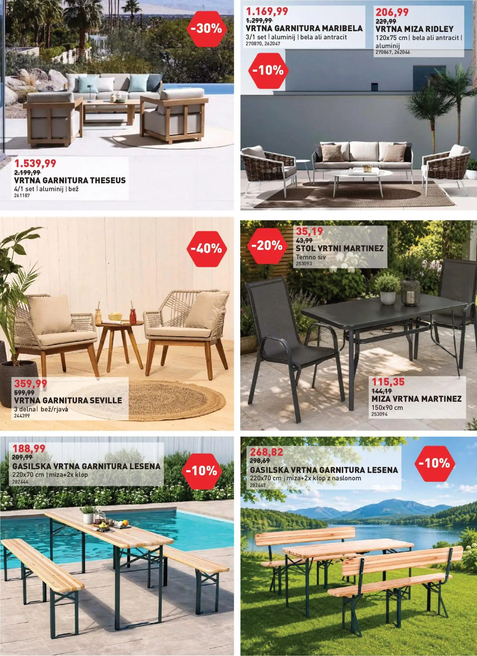 Novi Inpos katalog ponudbe – veljaven od 04.06.2026 | Stran: 7 | Izdelki: Vrtna garnitura, Miza, Stol