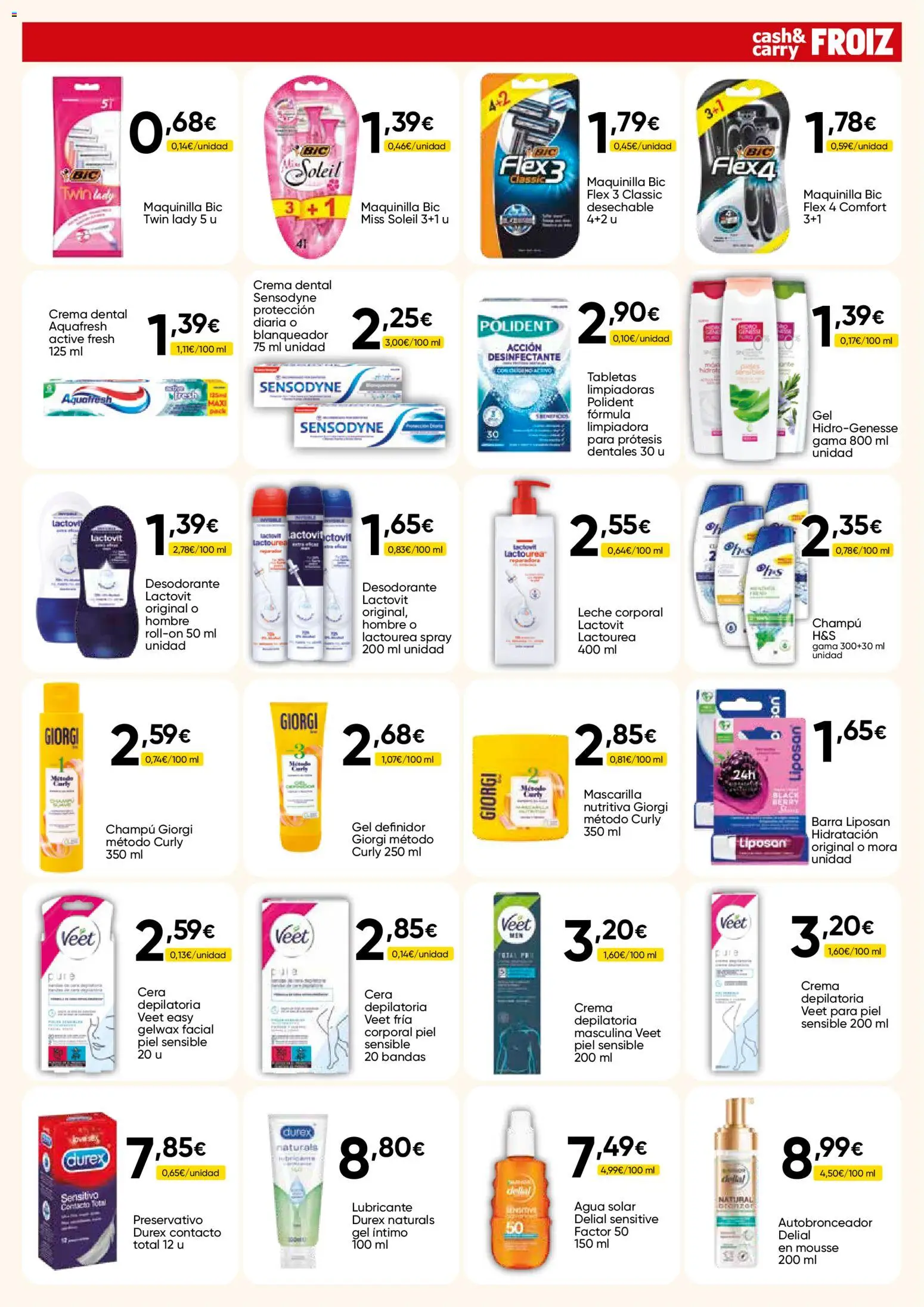 Froiz - Folleto Cash │ válido desde el 23/07/2026 | Página: 15 | Productos: Champú, Leche corporal, Desodorante, Leche