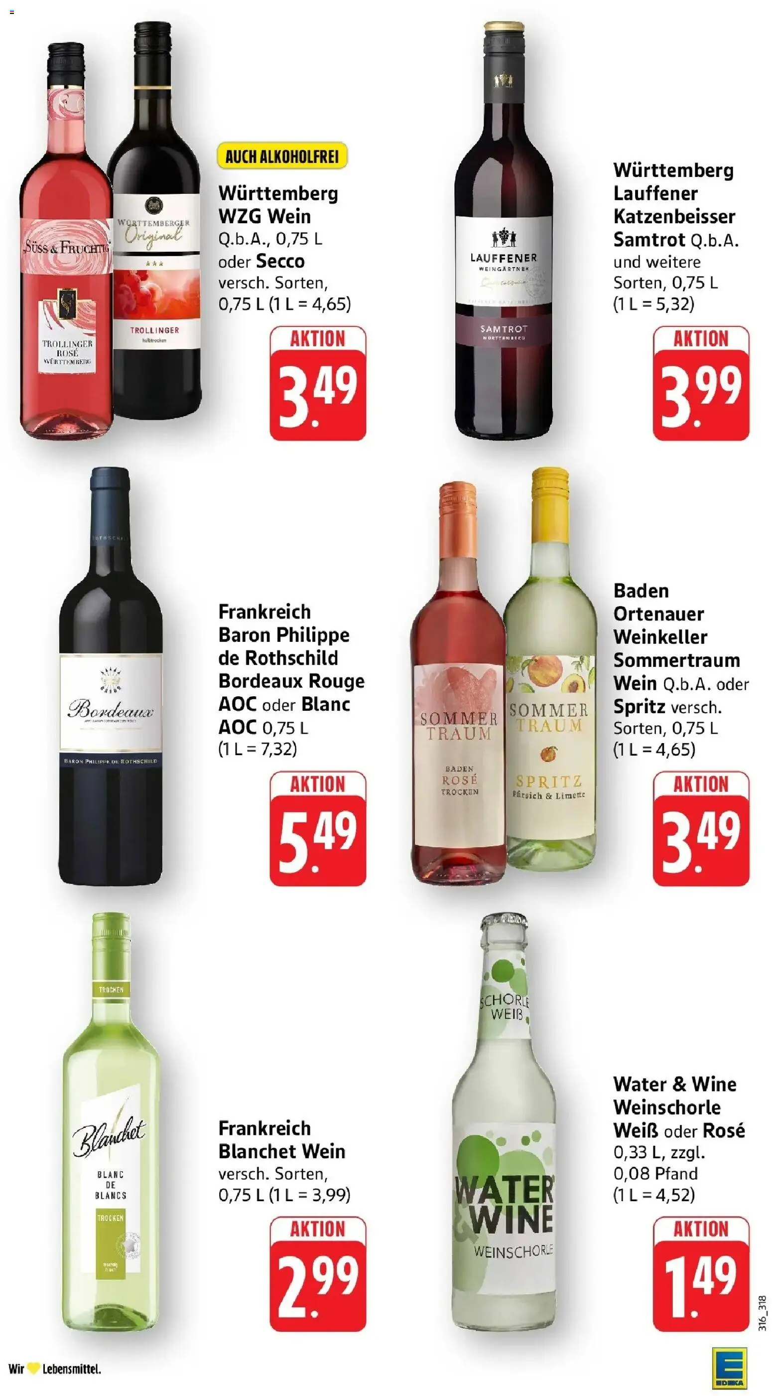Edeka Prospekt Göppingen-Ursenwang (ab 14.09.2026) » Angebote Online | Seite: 19 | Produkte: Rouge, Weinschorle, Pfirsich, Wein
