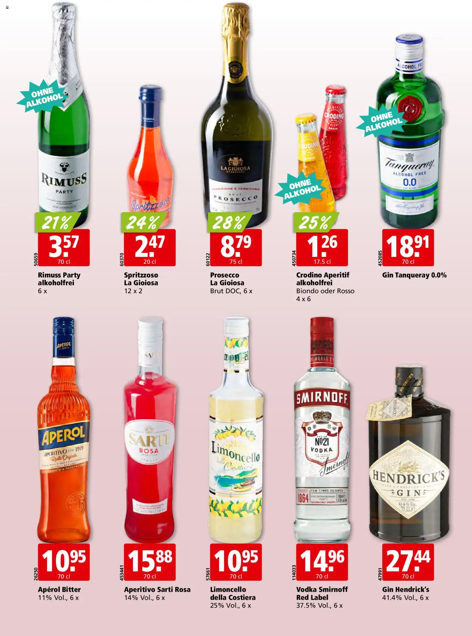 Aligro aktionen Schlieren, Gossau SG, Frauenfeld, Rapperswil-Jona, Sargans, Bern – gültig ab 28.09.2026 | Seite: 26 | Produkte: Prosecco, Gin