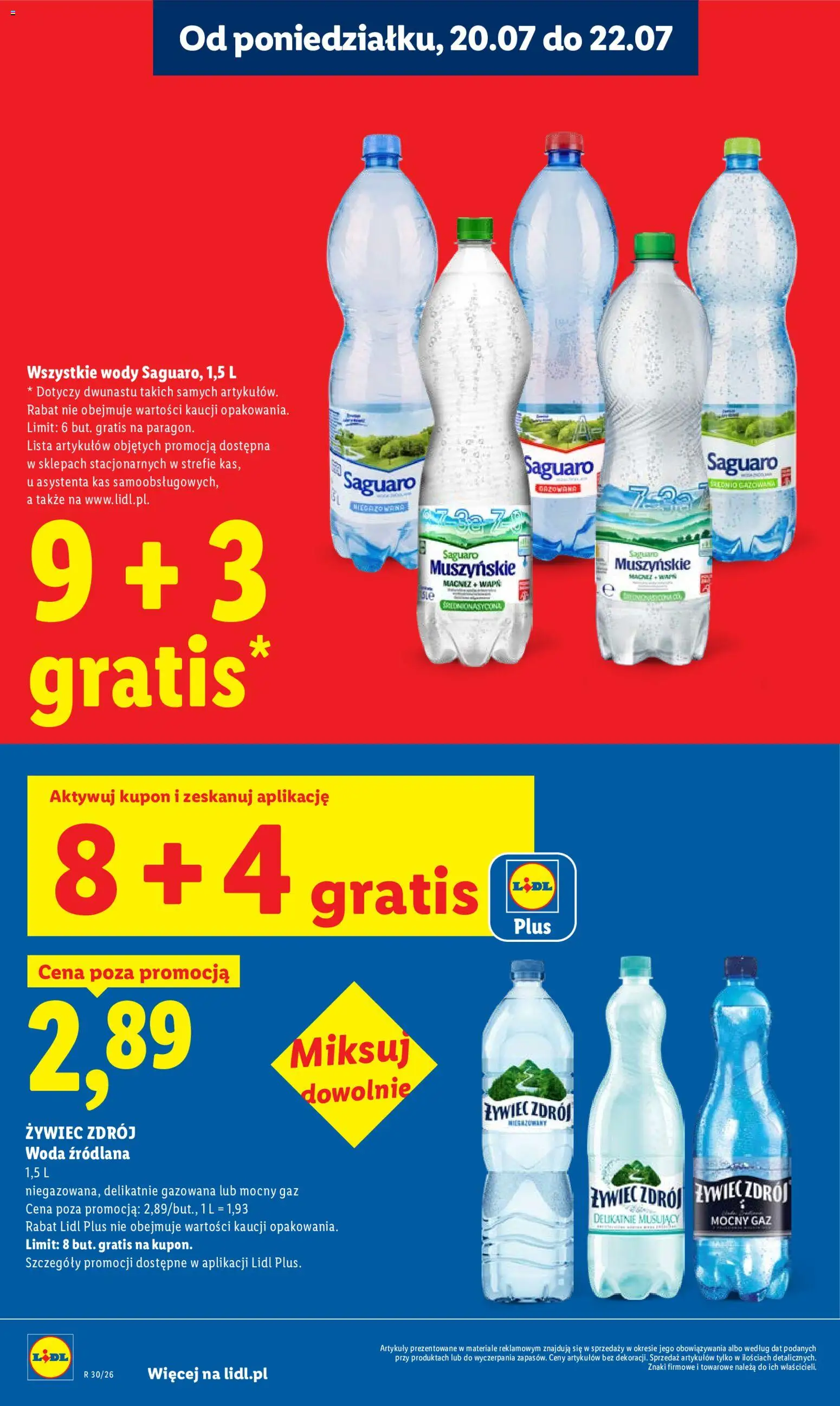Lidl gazetka od 20.07.2026 | Strona: 18 | Produkty: Woda źródlana, Woda