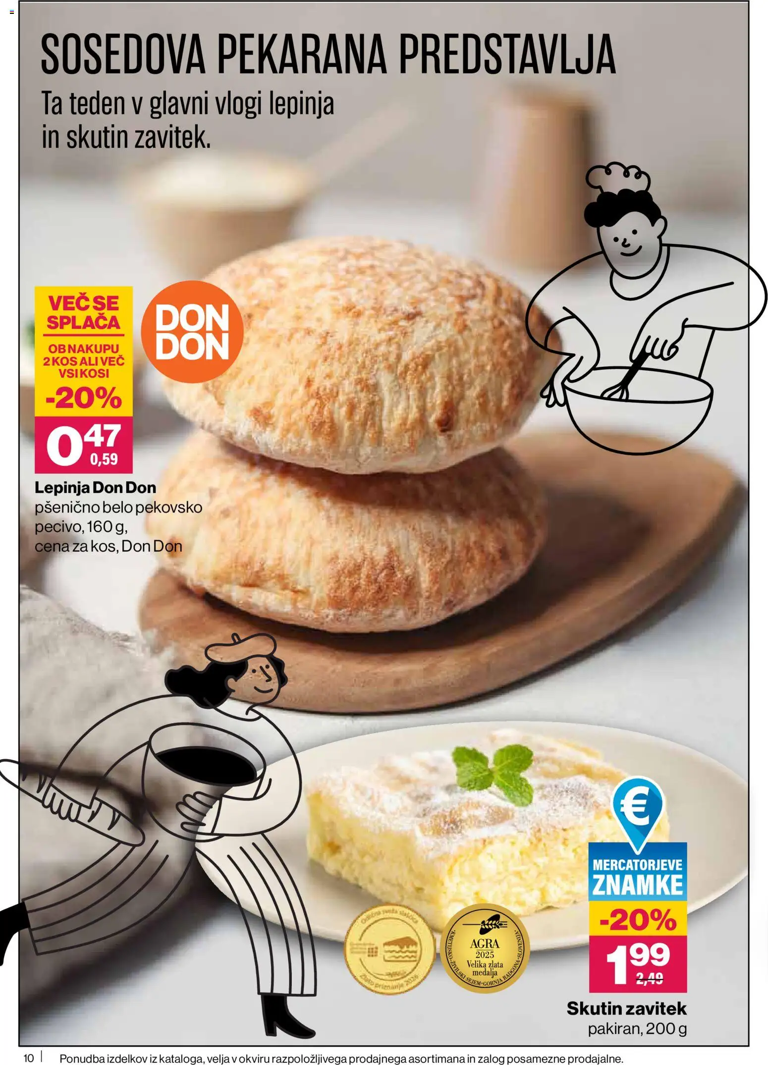 Novi Mercator katalog ponudbe – veljaven od 11.06.2026 | Stran: 10 | Izdelki: Lepinja, Pita, Kos