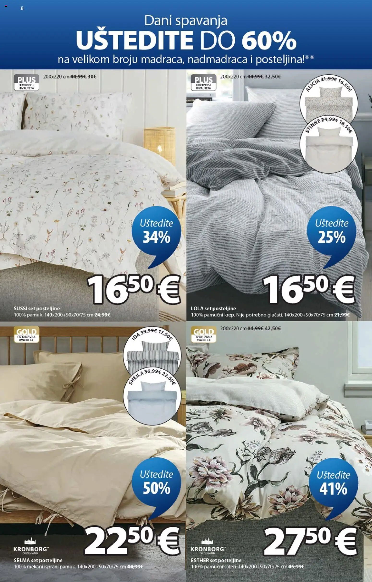 JYSK katalog | vrijedi od 30.09.2026 | Stranica: 8 | Proizvodi: Posteljina