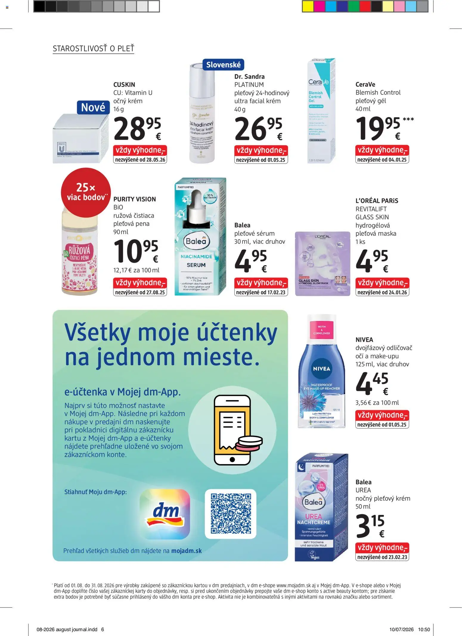 Nové dm drogerie akcie – leták je platný od 01.08.2026 | Strana: 6