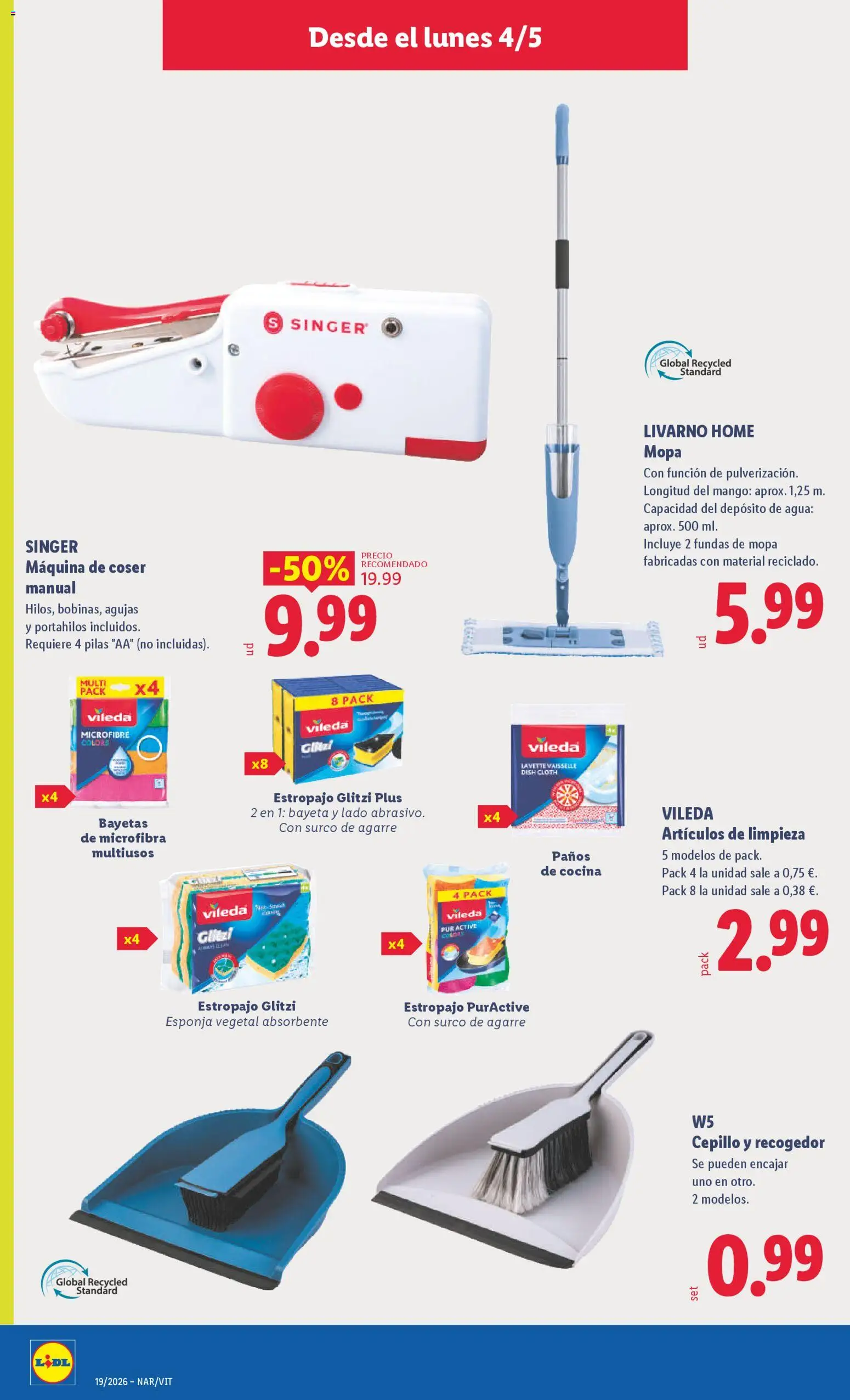 Lidl folleto de bazar │ válido desde el 04.05.2026 | Página: 18 | Productos: Esponja, Cepillo, Κοσμήματα, Máquina de coser