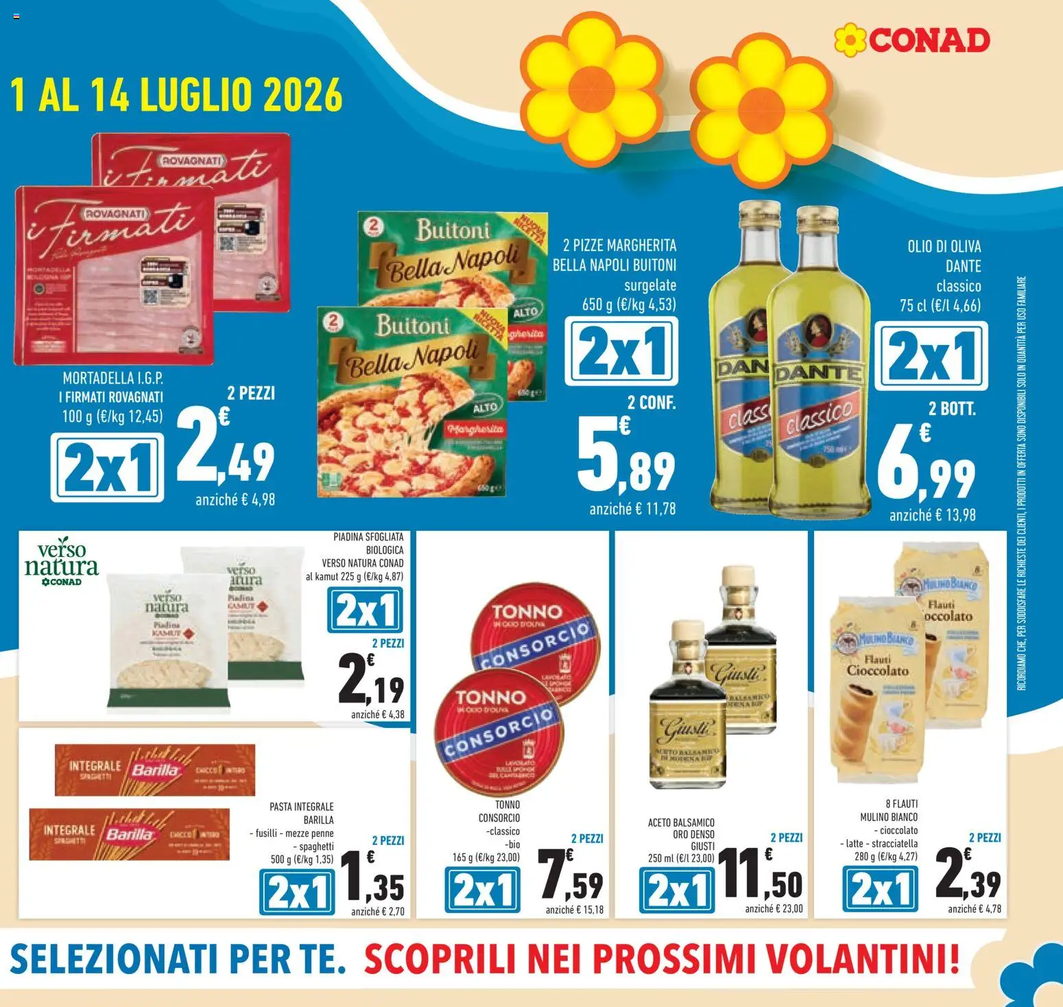 Volantino Conad del 01/07/2026 | Pagina: 3 | Prodotti: Olive, Mortadella, Penne, Stracciatella