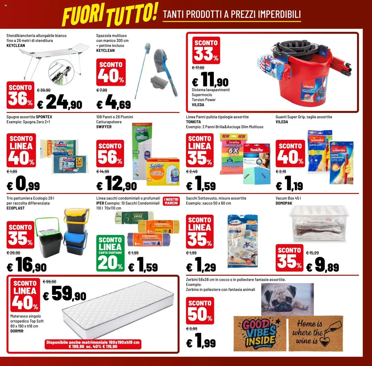 Volantino Iper del 10/08/2026 | Pagina: 35 | Prodotti: Pettine, Top, Guanti, Materasso