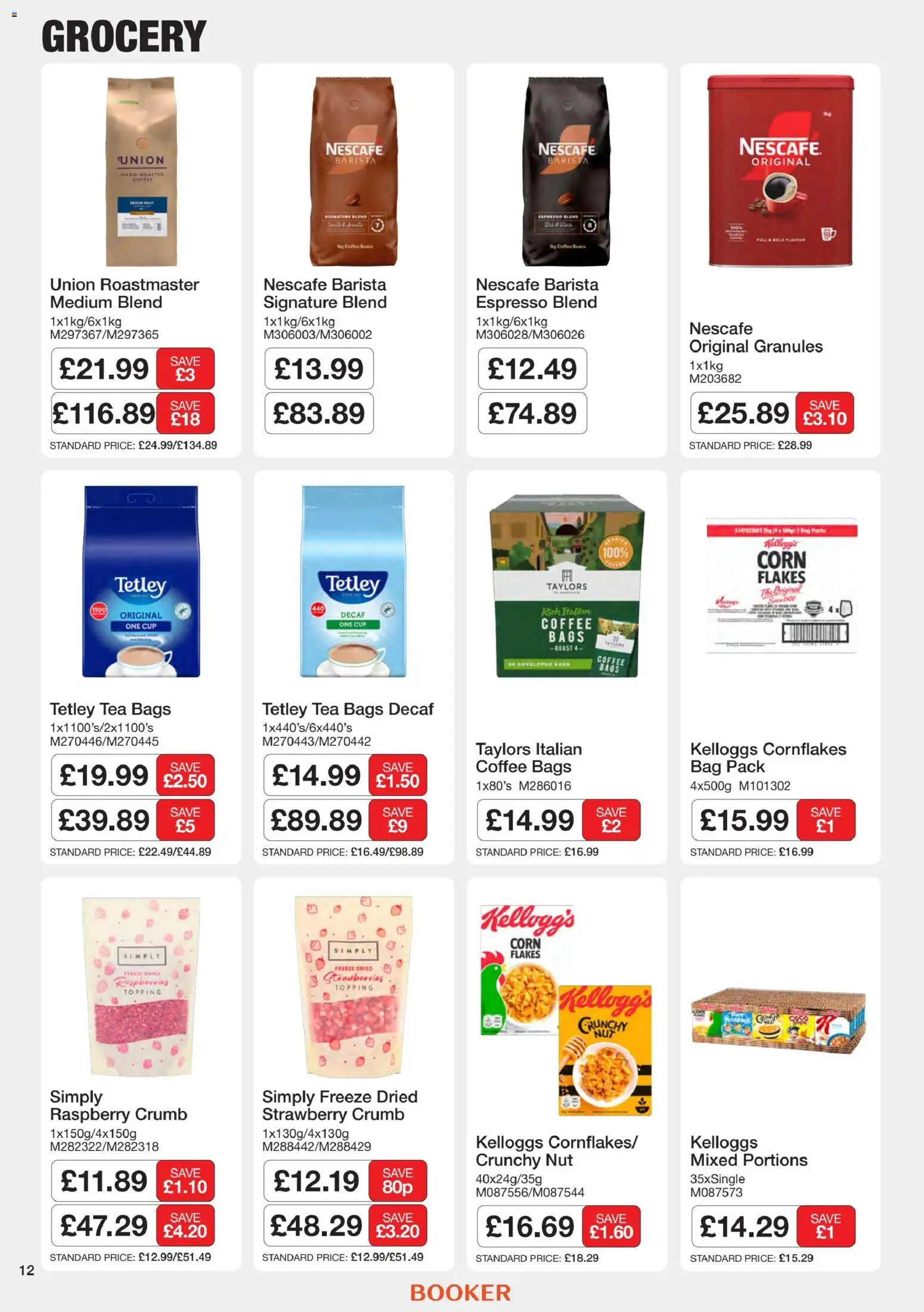 {H1} | Page: 12 | Products: Coffee, Raspberries, Strawberries, Corn