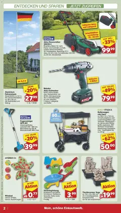 Famila Nordwest Einleger ab 13.07.2026 gültig | Seite: 2 | Produkte: Rasenmäher, Akkuschrauber, Koffer, Ladegerät