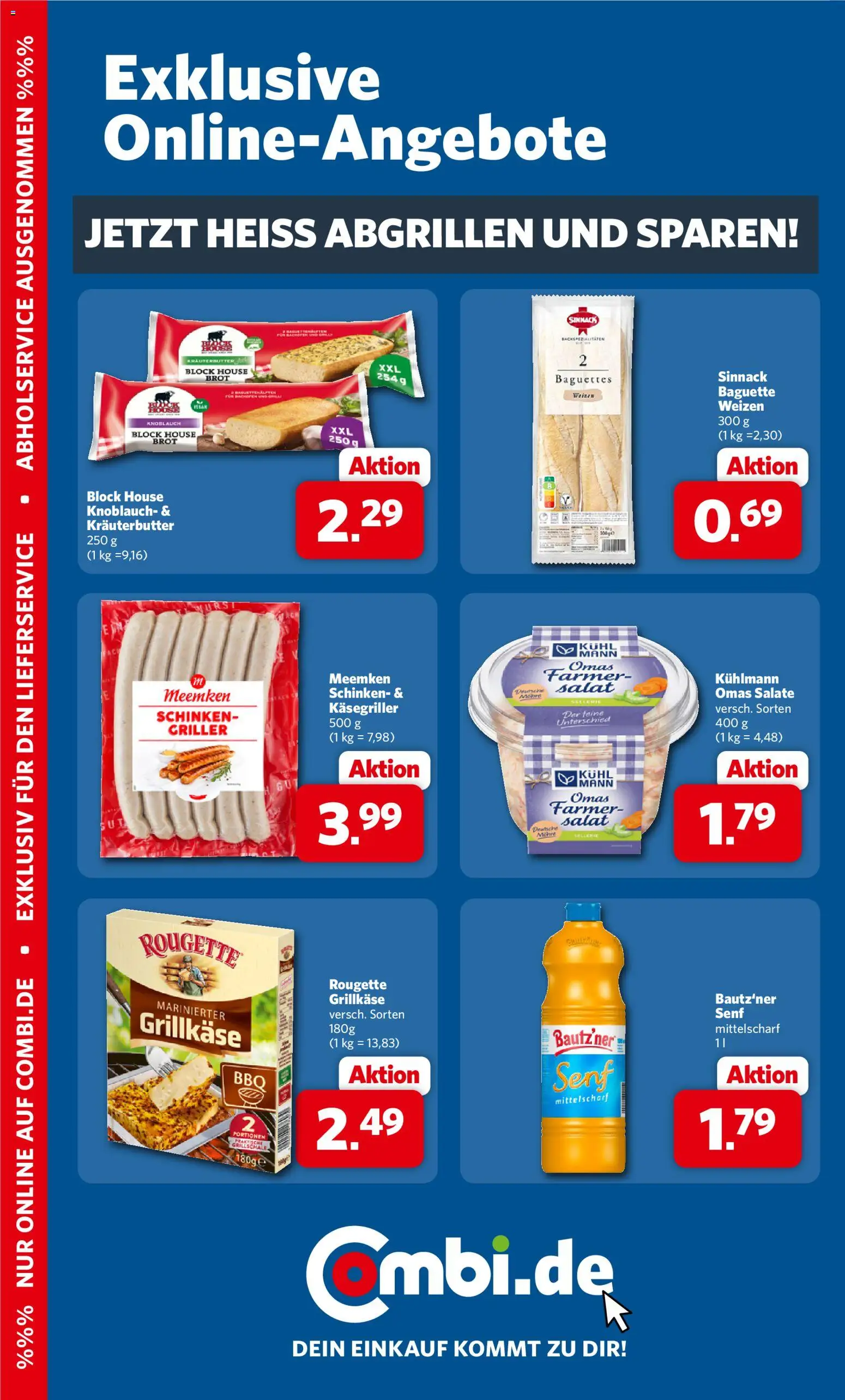Combi Wochenknaller – gültig ab 27.09.2026 | Seite: 1 | Produkte: Baguette, Kräuterbutter, Schinken, Salat