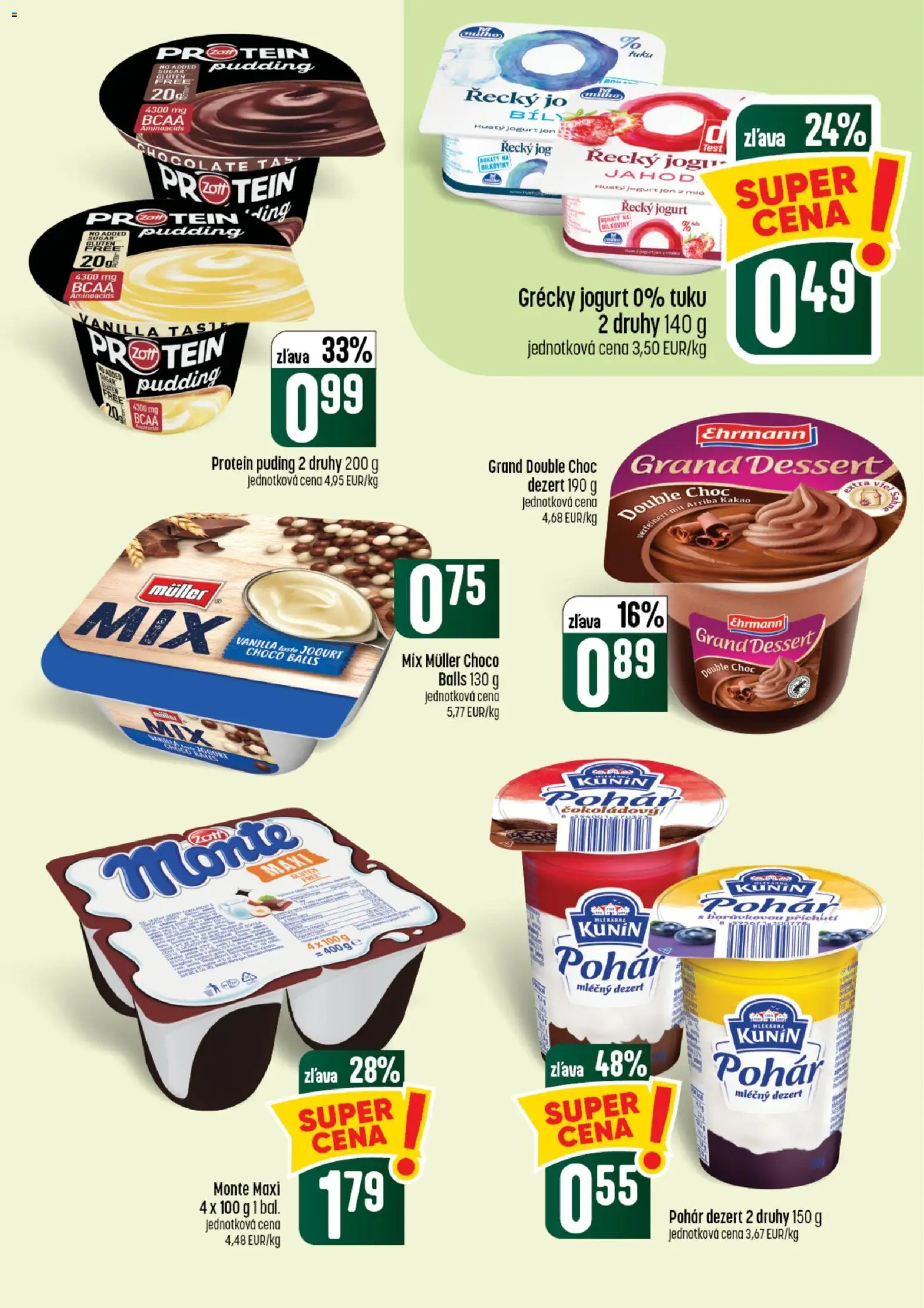 Nové COOP Jednota akcie – leták je platný od 13.08.2026 | Strana: 25 | Produkty: Jogurt, Protein, Puding, Dezert