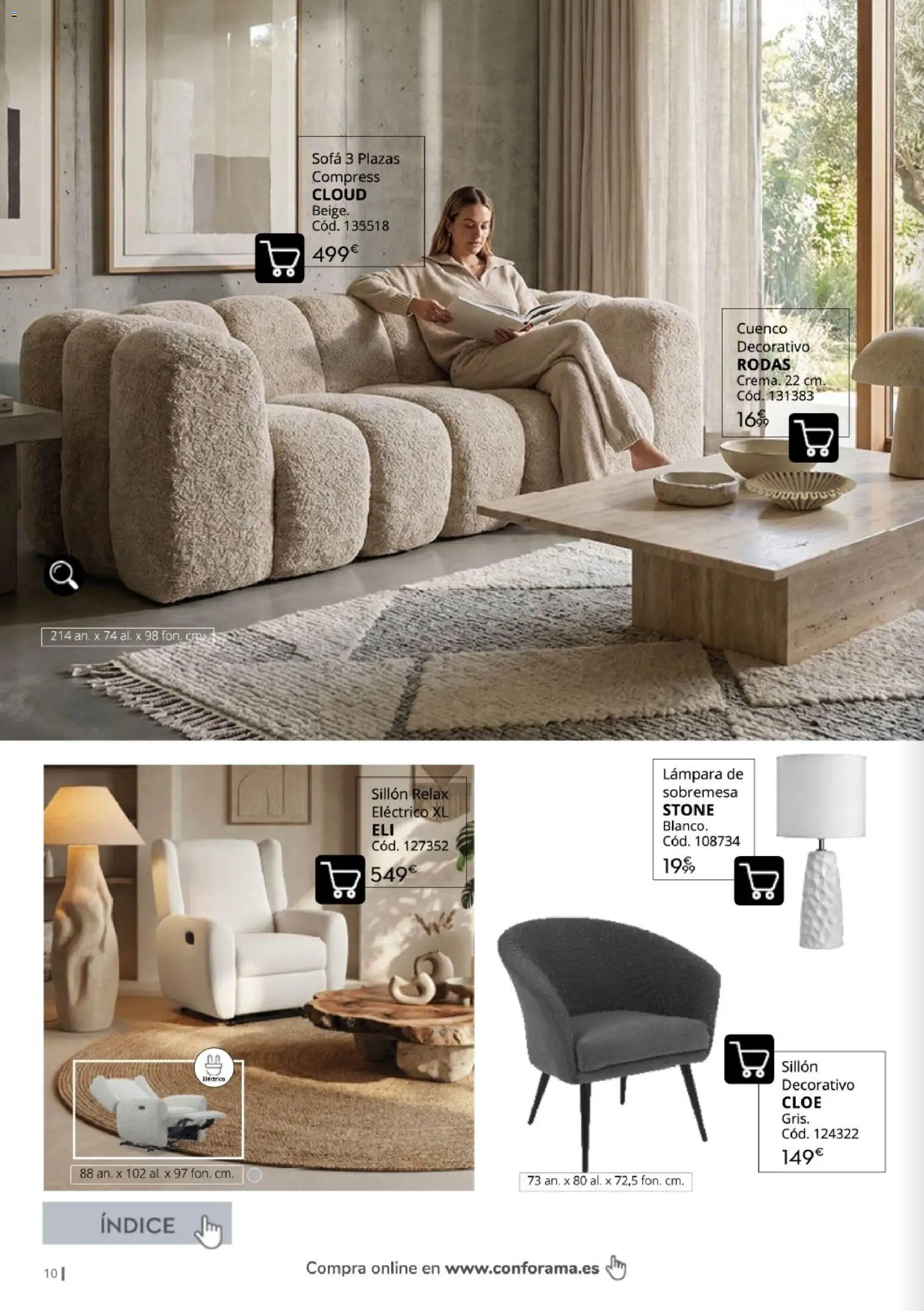 Conforama Guía de otoño 2026 │ válido desde el 30/09/2026 | Página: 10 | Productos: Sofá, Sillón, Lámpara