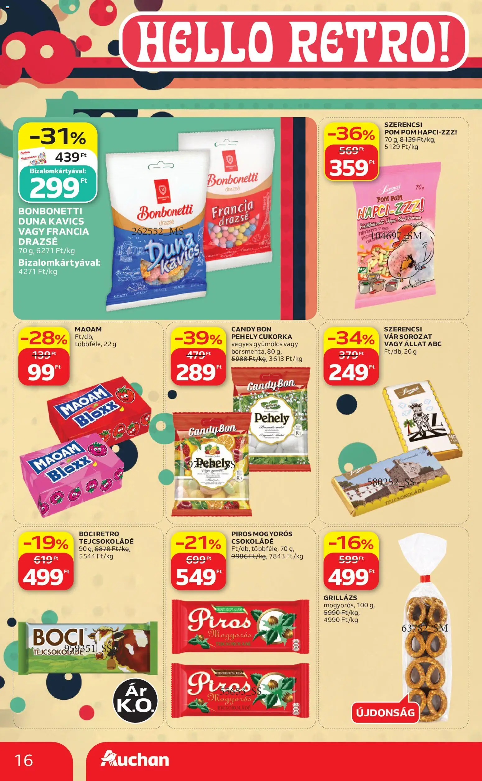 Auchan akciós ujság - amely érvényes a következő dátumtól: 2026.08.06. | Oldal: 16 | Termékek: Gyümölcs, Puffasztott rizs, Tejcsokoládé, Rizs