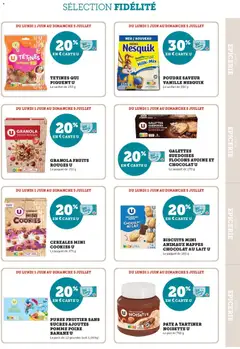 Hyper U - Prévisualisation de Hyper U - Ma sélection Carte U Juin valide à partir de 01/06/2026 | Page: 19 | Produits: Flocons d’avoine, Poire, Poudre, Granola