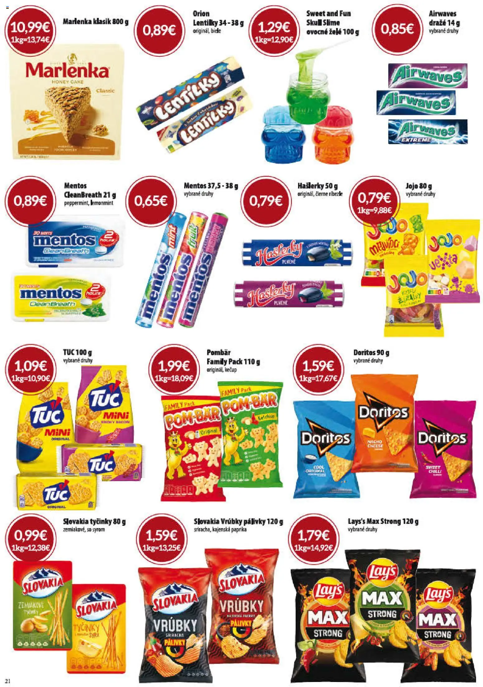 Nové CBA Verex akcie – leták je platný od 01.10.2026 | Strana: 21 | Produkty: Paprika, Chilli, Marlenka, Kečup