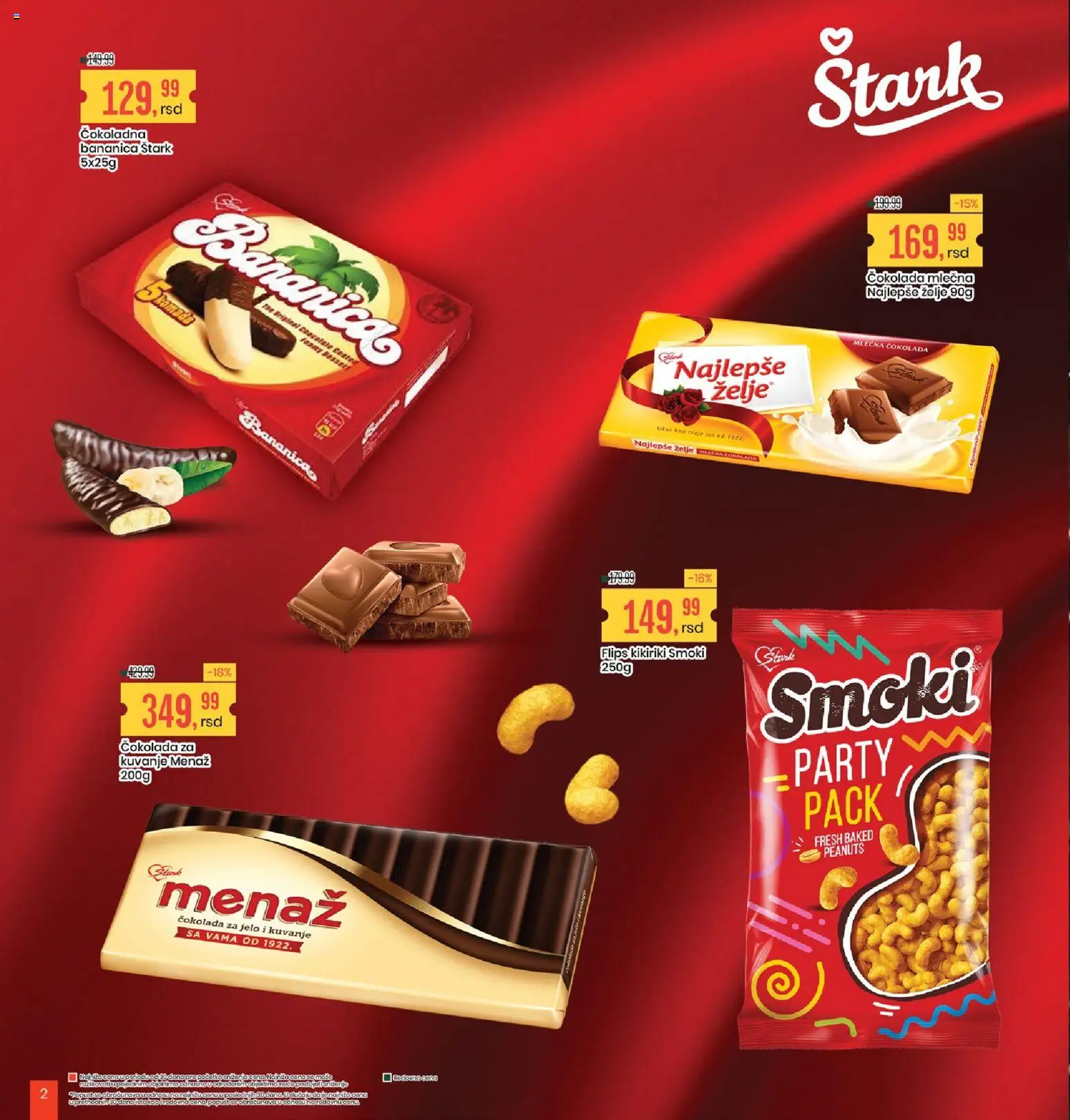 Aroma Market katalog - važi od 25.09.2026 | Strana: 2 | Proizvode: Čokolada za kuvanje, Smoki, Kikiriki, Čokolada