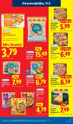 OCEAN SEA Panirani filet aljaške kolje XXL, 960 g - Pregled kataloga iz trgovine Lidl, vrijedi od 11.05.2026 | Stranica: 9