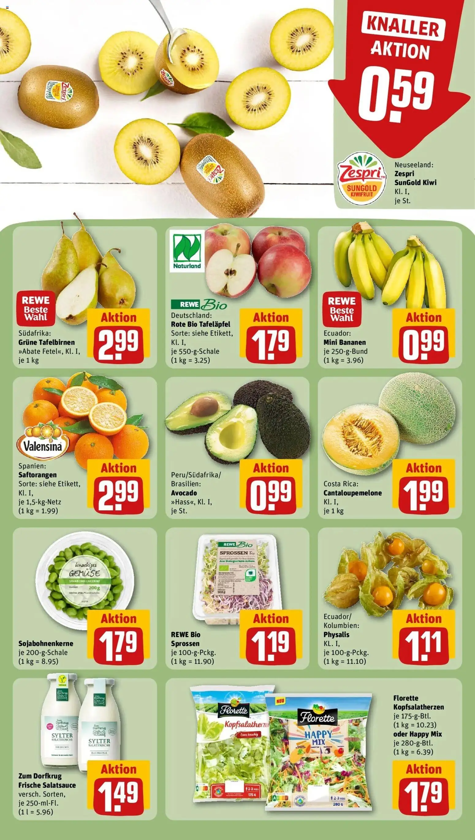 REWE Prospekt ab 04.05.2026 zum Blättern » Angebote | Seite: 10 | Produkte: Dressing, Bananen, Apple, Kiwi