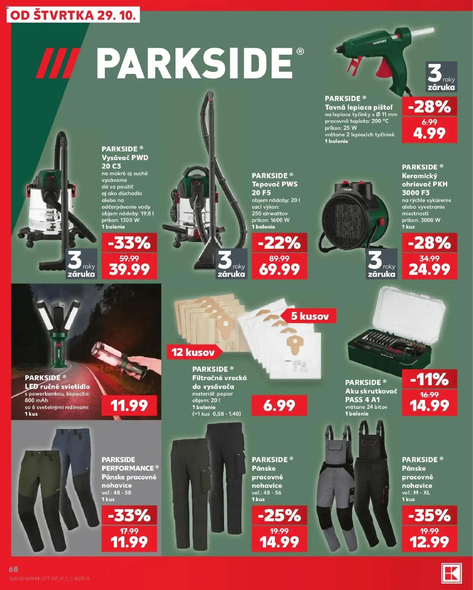 Nové Kaufland akcie – leták je platný od 29.10.2026 | Strana: 68 | Produkty: Aku skrutkovač, Skrutkovač, Tepovač, Ohrievač