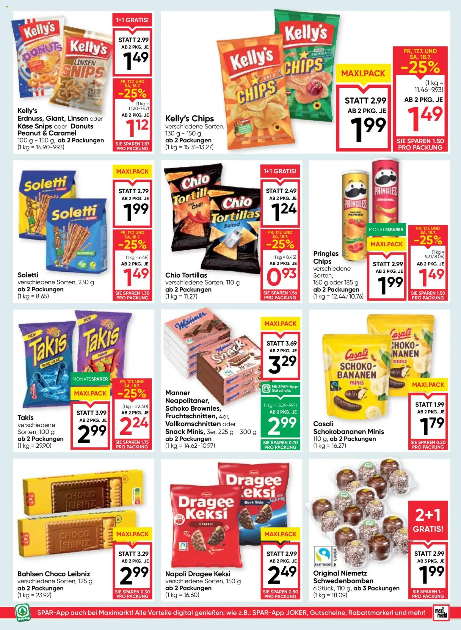 Maximarkt Flugblatt gültig ab 16.07.2026 | Seite: 11 | Produkte: Chips, Chili, Käse, Bananen