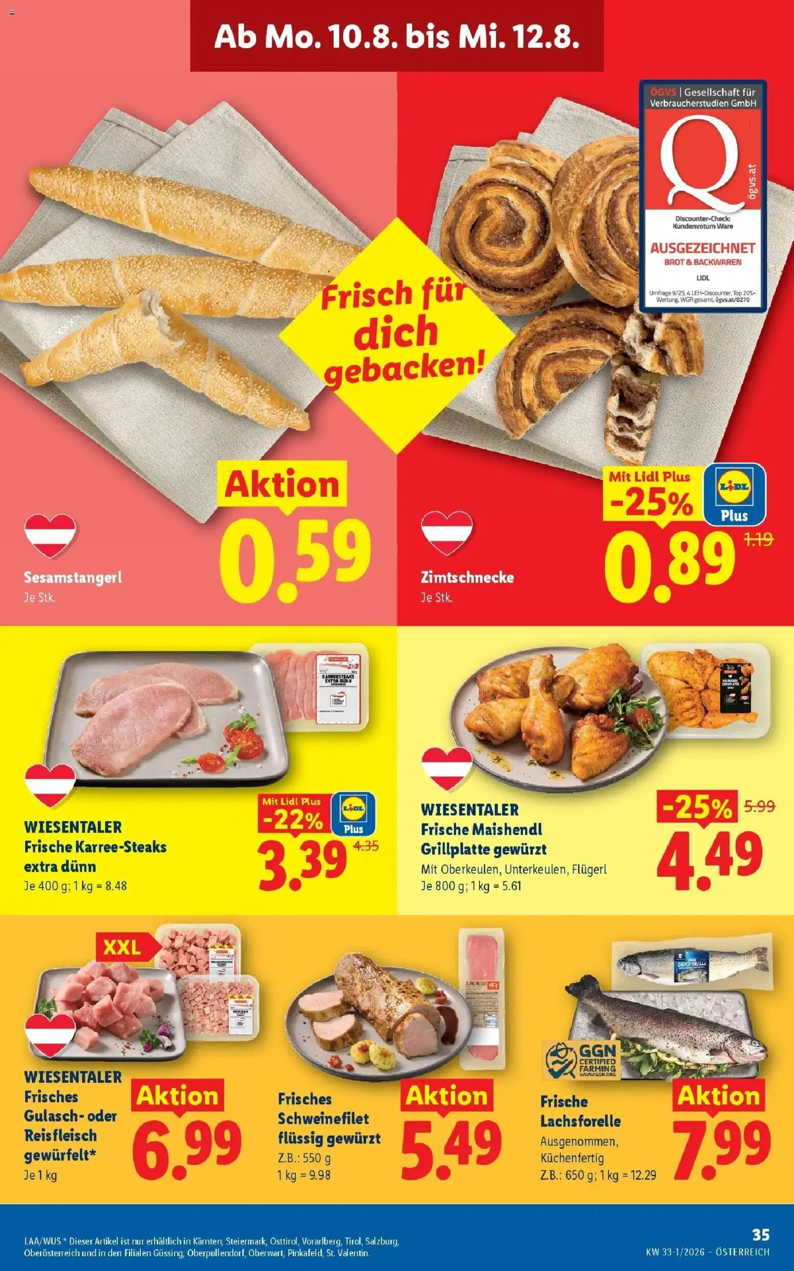 Lidl Flugblatt - Jenbach, Eferding, Dornbirn ab 06.08.2026 - Angebote ab donnerstag | Seite: 41 | Produkte: Grill, Brot