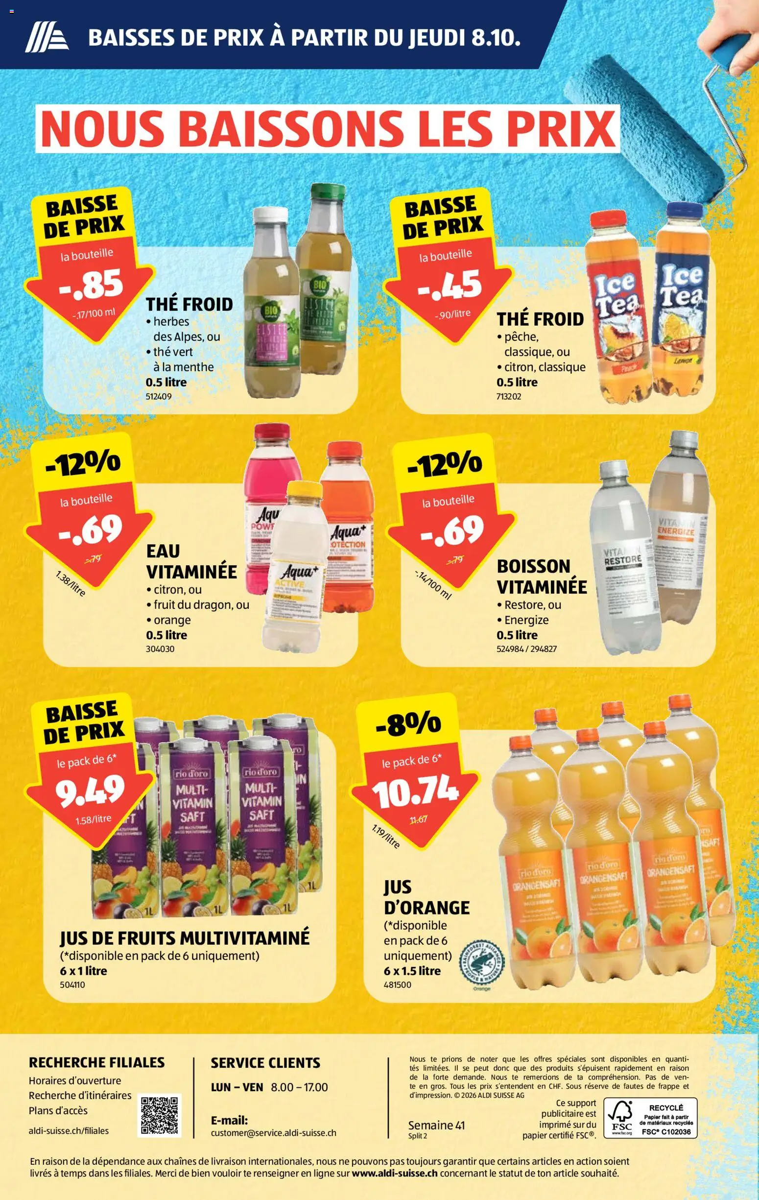 Aldi aktionen FR – gültig ab 08.10.2026 | Seite: 2 | Produkte: Orangensaft, Saft
