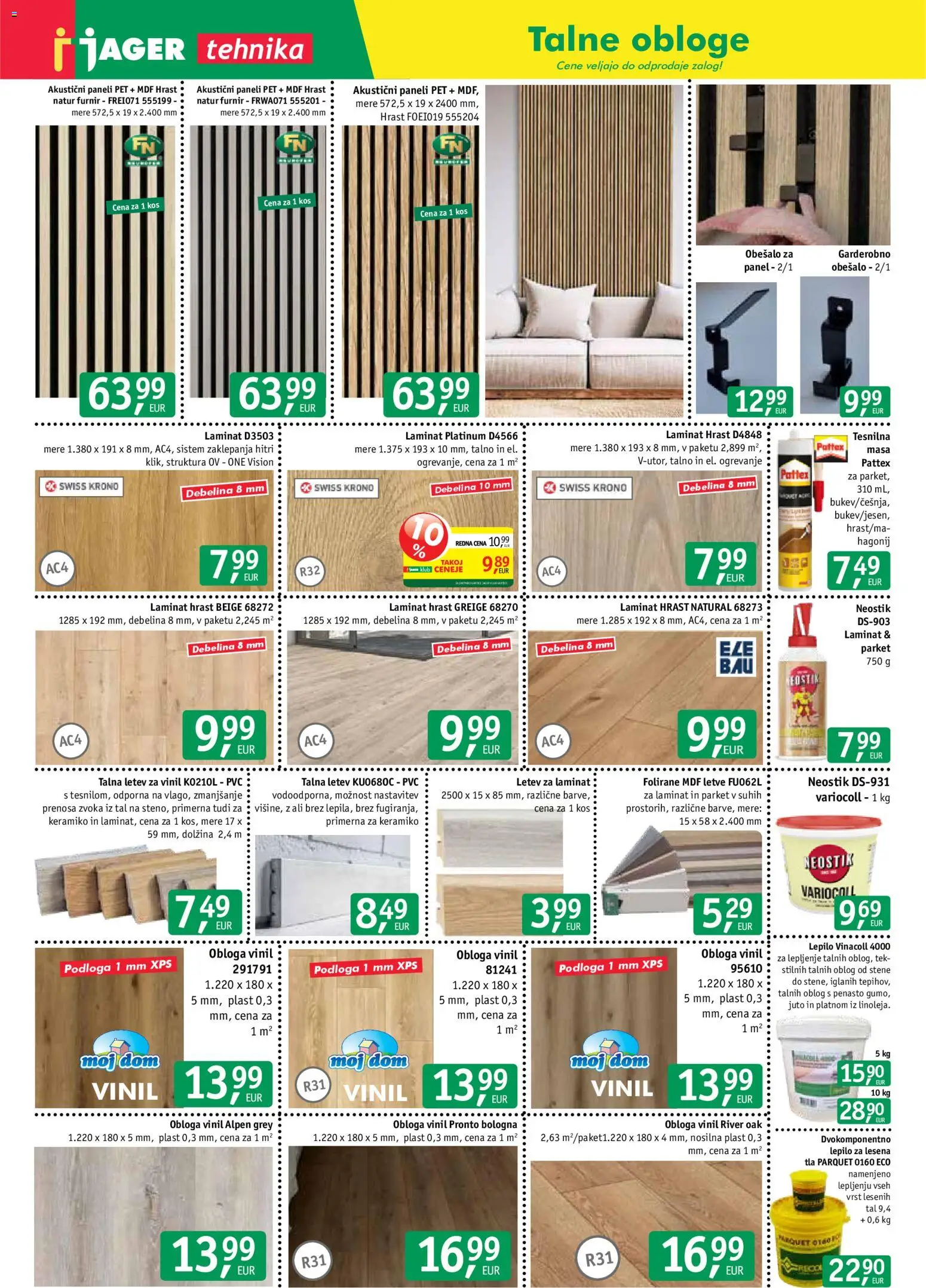 Novi Jager katalog ponudbe – veljaven od 14.10.2026 | Stran: 6 | Izdelki: Furnir, Letev, Podloga, Lepilo