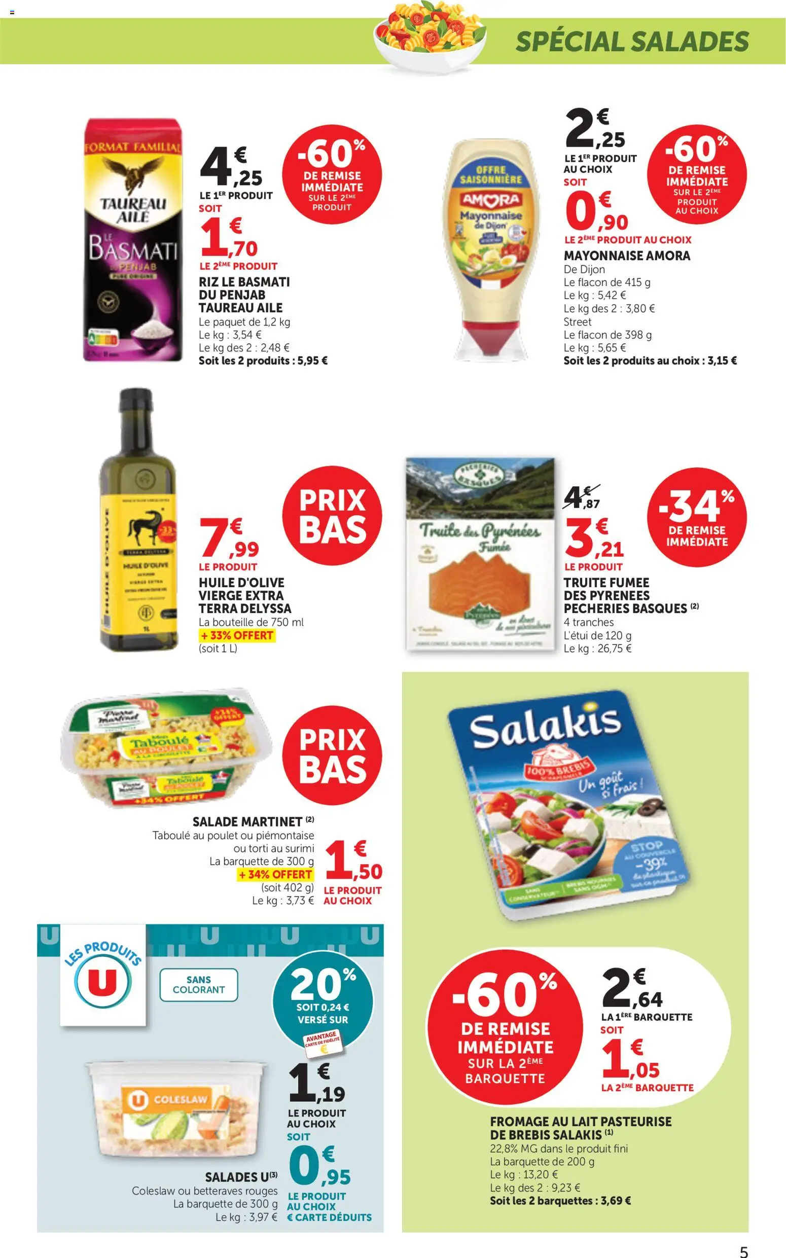 {H1} | Page: 5 | Produits: Huile D'olive, Truite fumée, Mayonnaise, Fromage