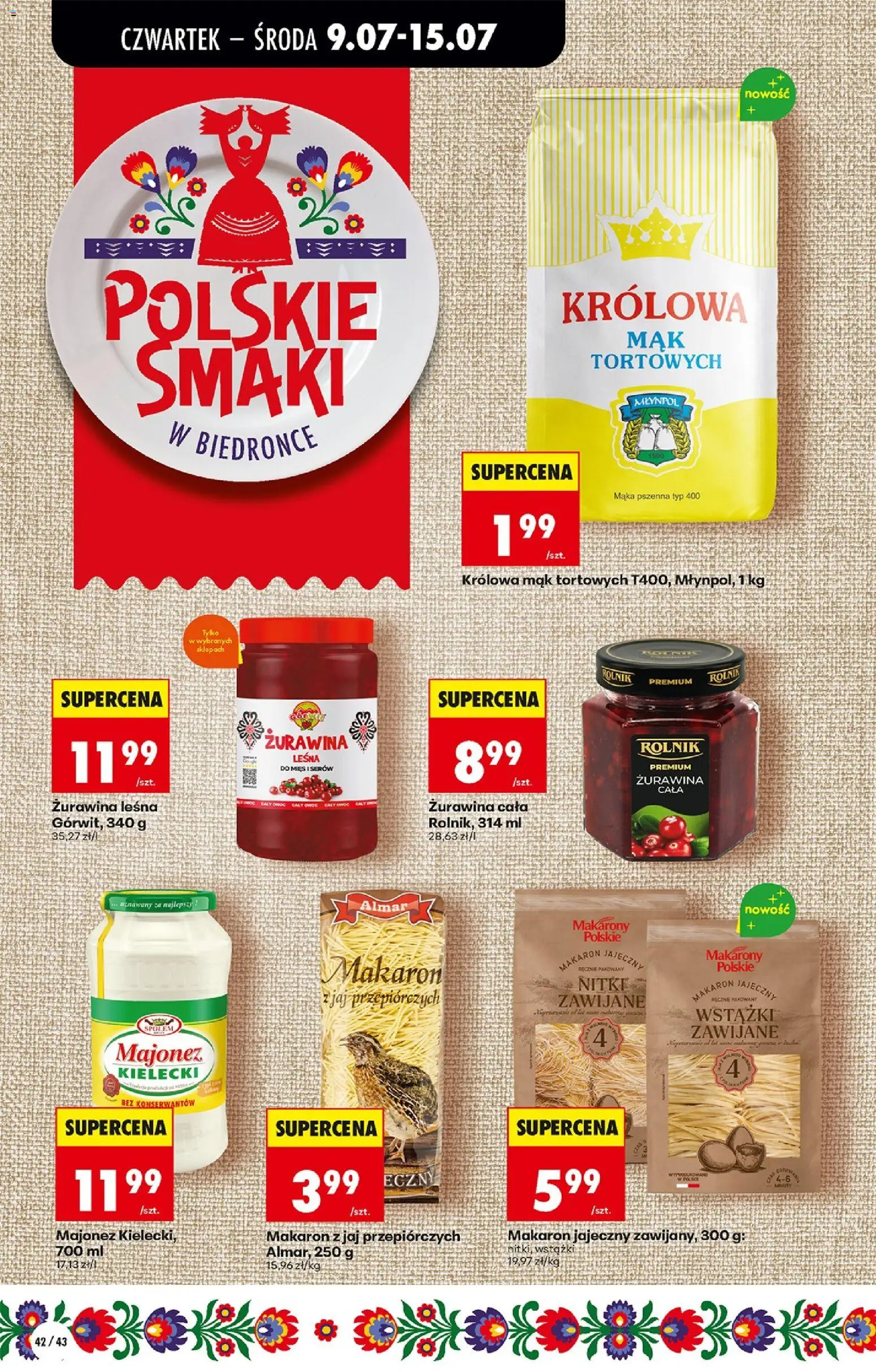 Biedronka Polsko leták - Codziennie niskie ceny od 09.07.2026 | Strana: 52 | Produkty: Makarony