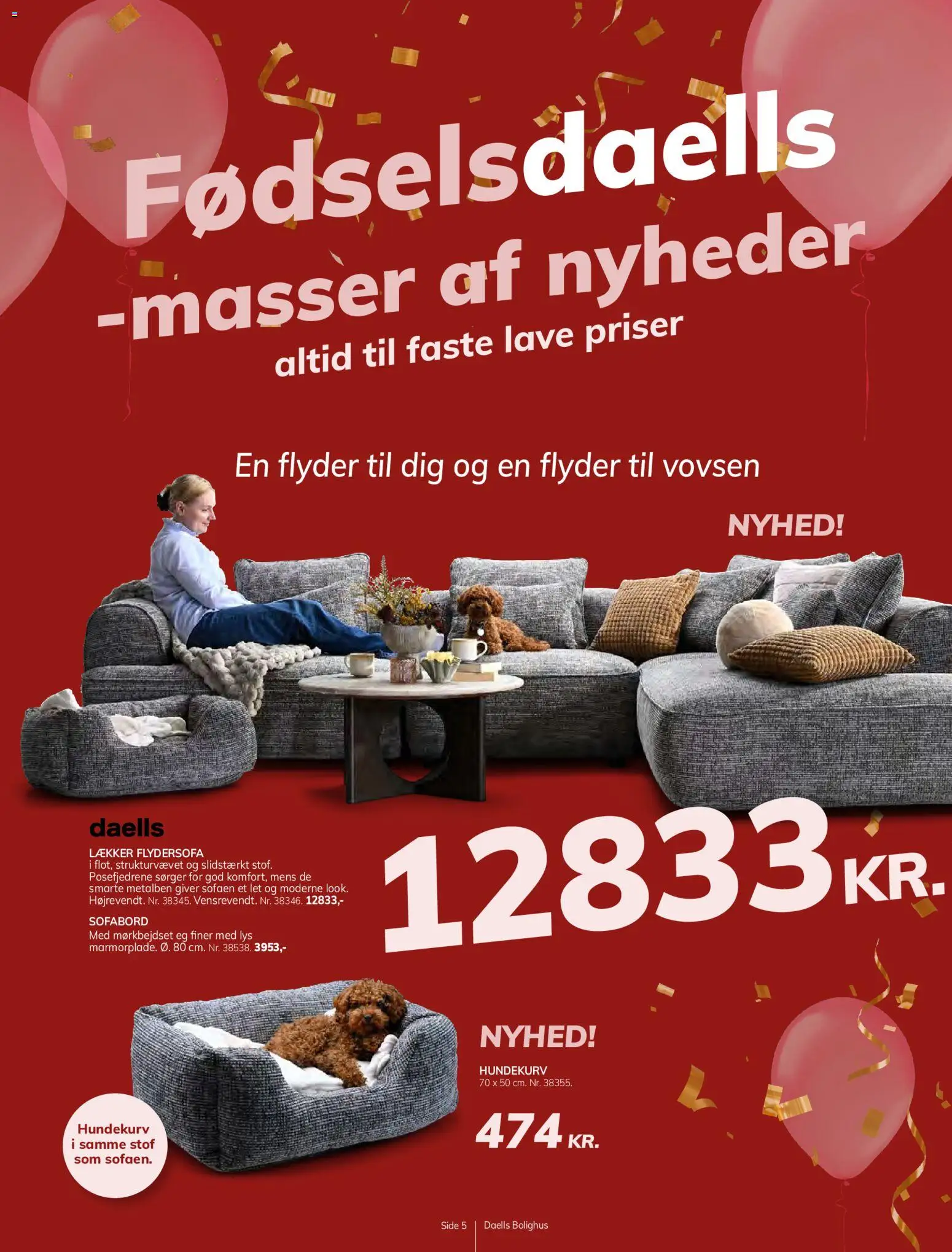 Daells Bolighus tilbudsavis – gyldig fra 23/09/2026 | Side: 5 | Produkter: Sofabord, Stof, Søm