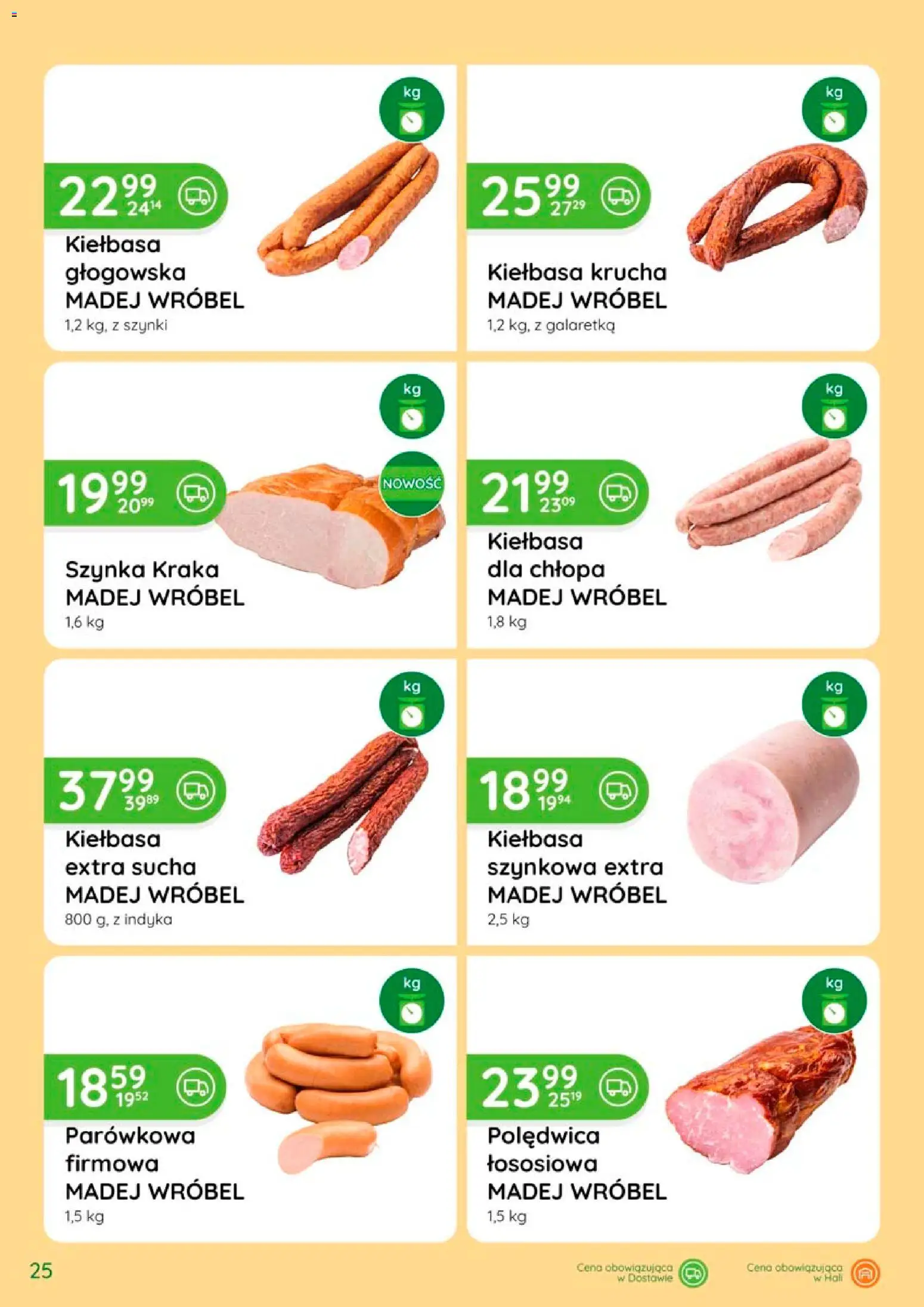 Eurocash gazetka - Katalog Wędlin od 06.08.2026 | Strona: 25 | Produkty: Kiełbasa, Galaretka, Szynka