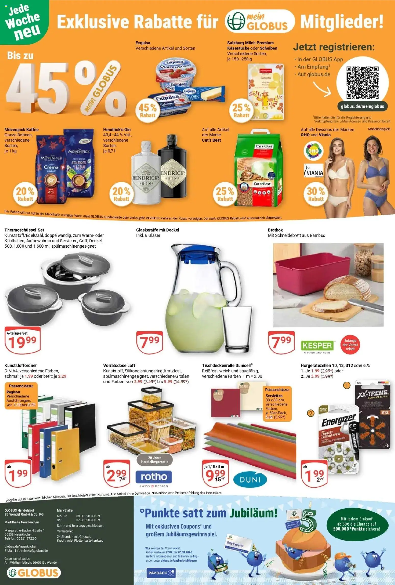 Globus Prospekt Neunkirchen – gültig ab 27.07.2026 | Seite: 25 | Produkte: Dessous, Exquisa, Gin, Uhr