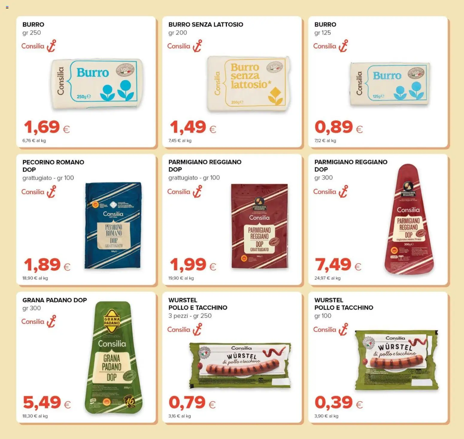 Volantino Tigre del 21/08/2026 | Pagina: 11 | Prodotti: Pollo, Burro, Wurstel, Pecorino