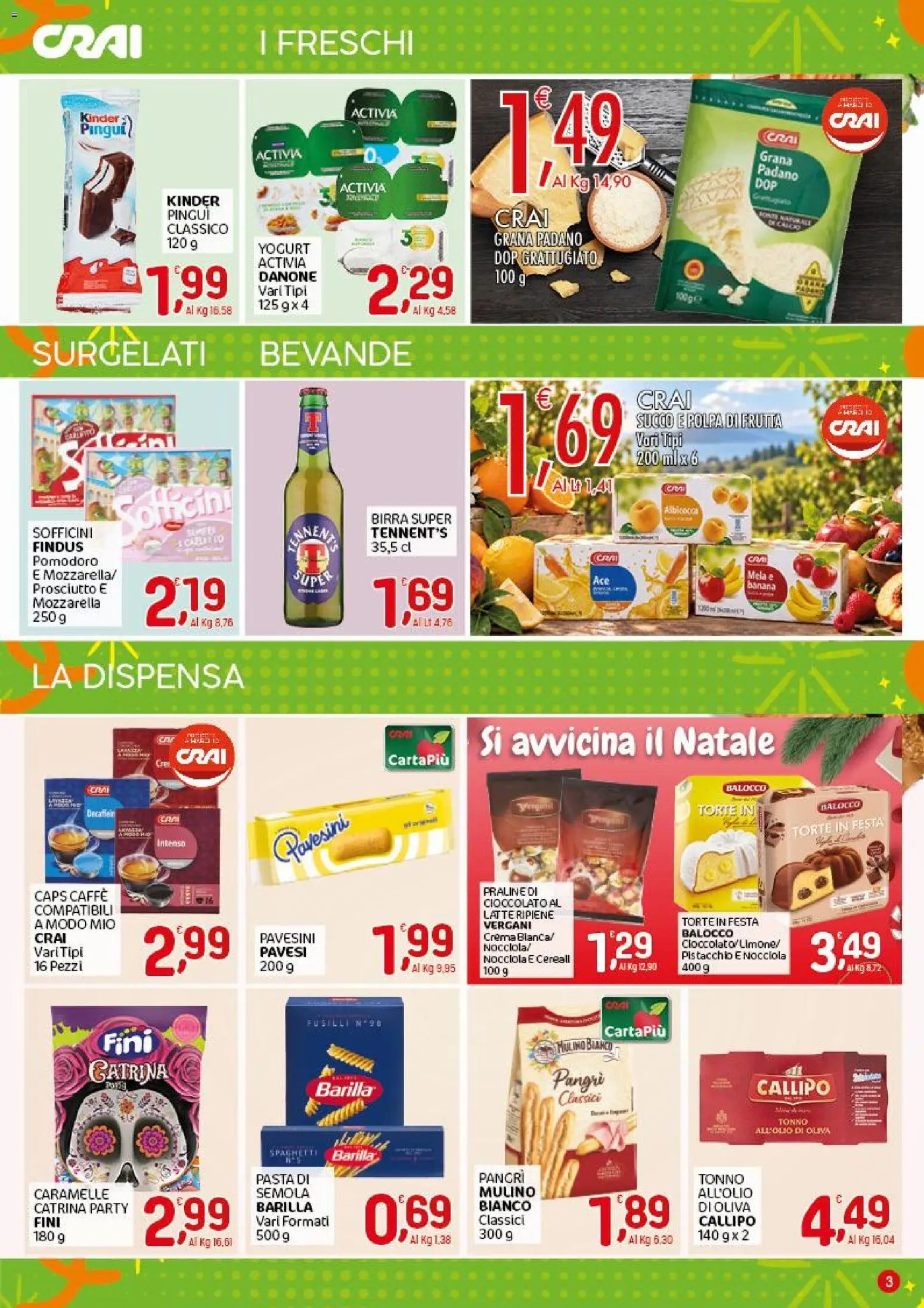 Volantino CRAI del 15/10/2026 | Pagina: 3 | Prodotti: Pistacchio, Pasta, Barilla, Grana Padano