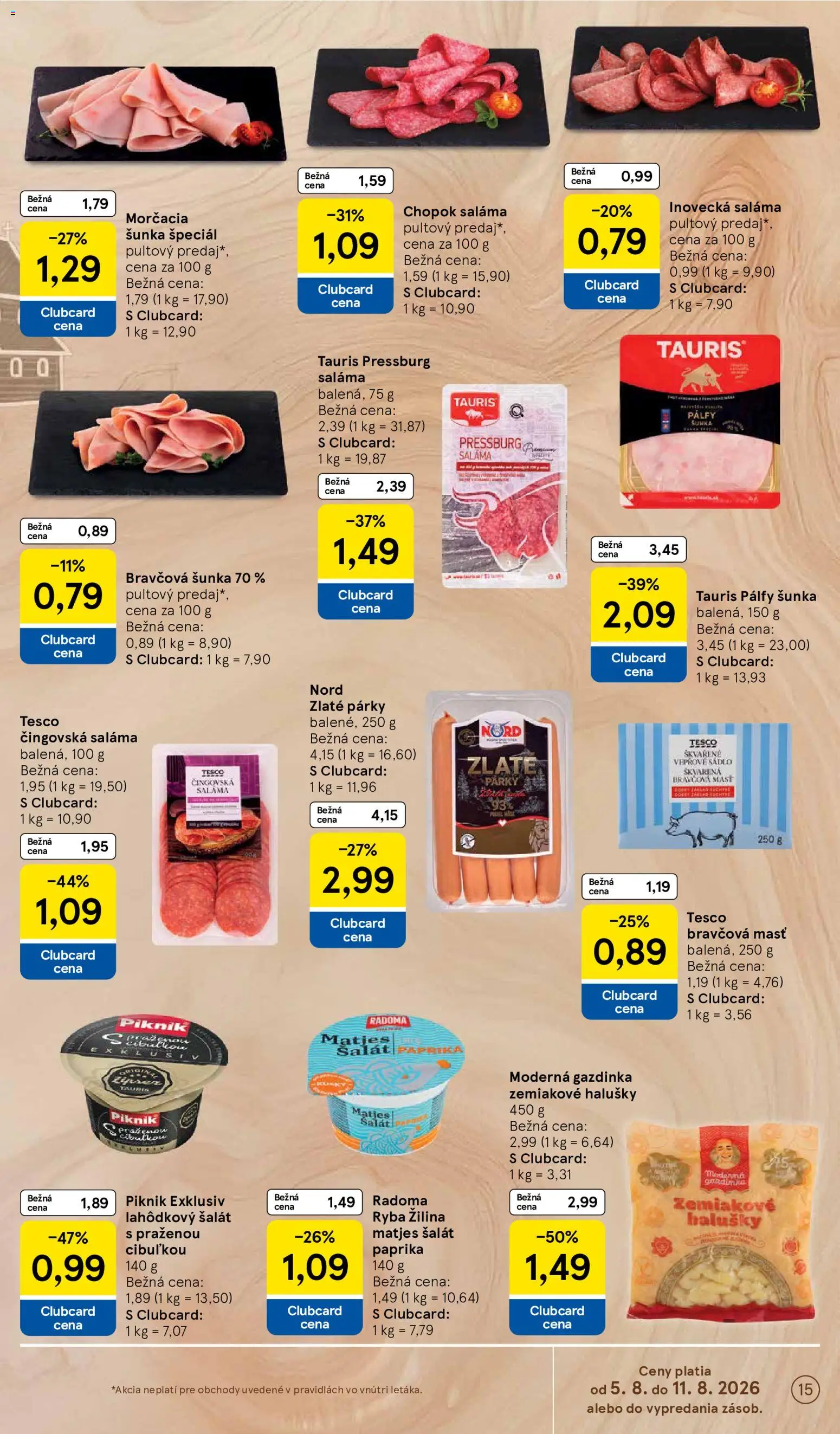 Nové Tesco akcie – leták je platný od 05.08.2026 | Strana: 15