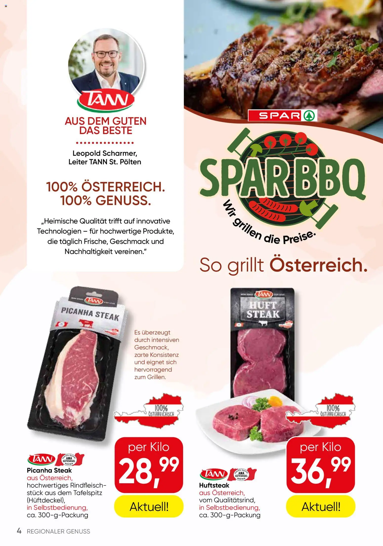 SPAR Gourmet Regionaler Genuss gültig ab 21.05.2026 | Seite: 4 | Produkte: Rindfleisch