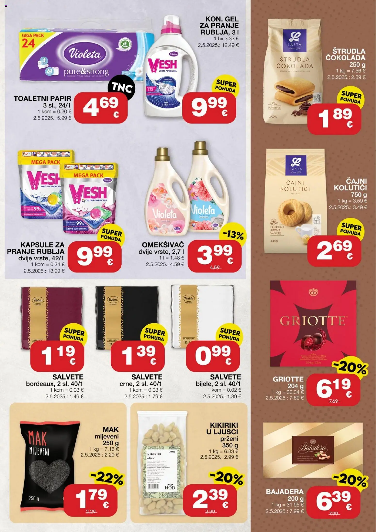 Stanić Diskont katalog | vrijedi od 15.10.2026 | Stranica: 11 | Proizvodi: Čajni kolutići, Čokolada, Omekšivač, Violeta