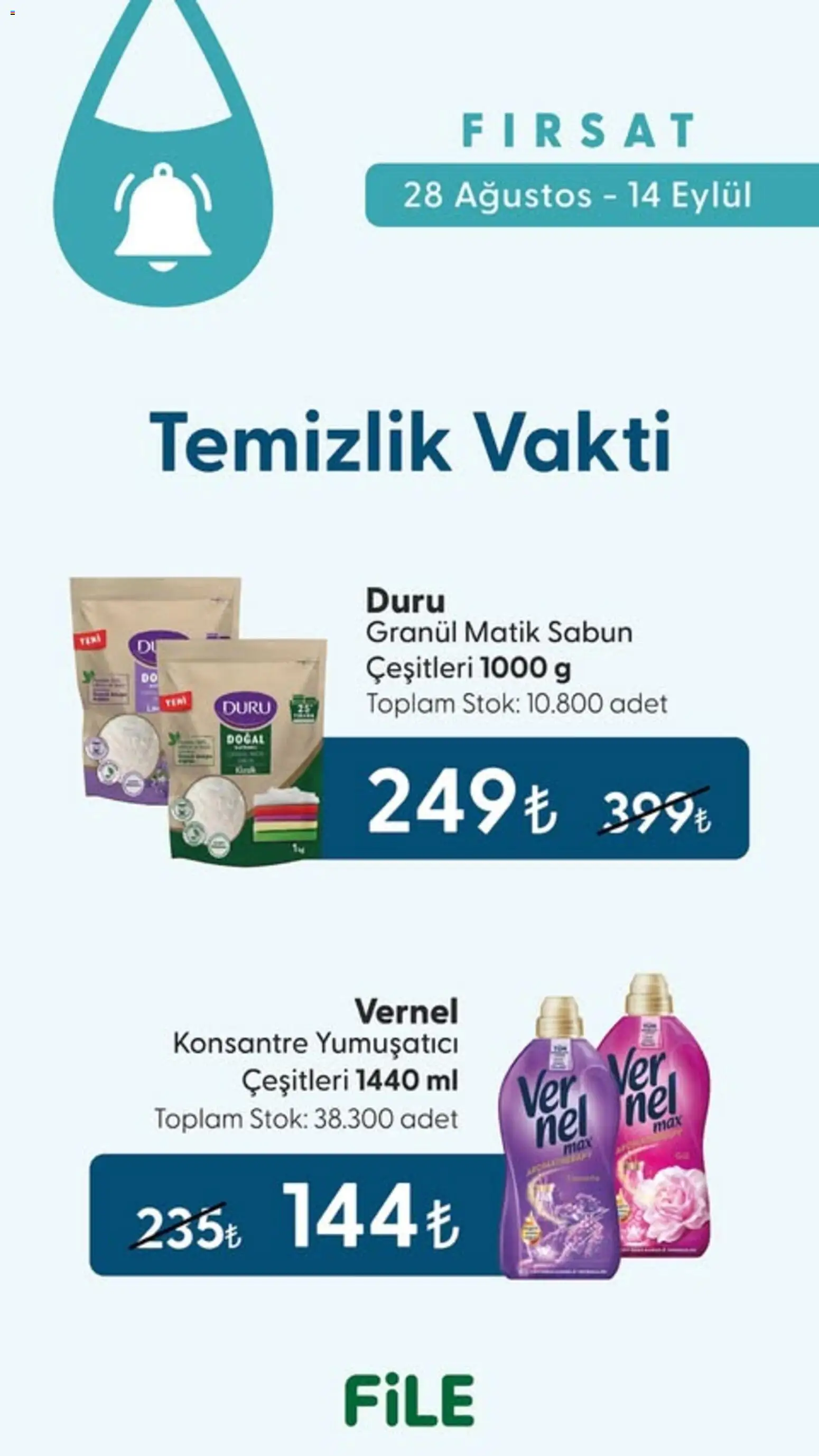 File Market aktüel ürünler kataloğu yayımlandı! Bu hafta 28 Ağustos 2026 - 14 Eylül 2026 günü File Market indirimli ürünleri
