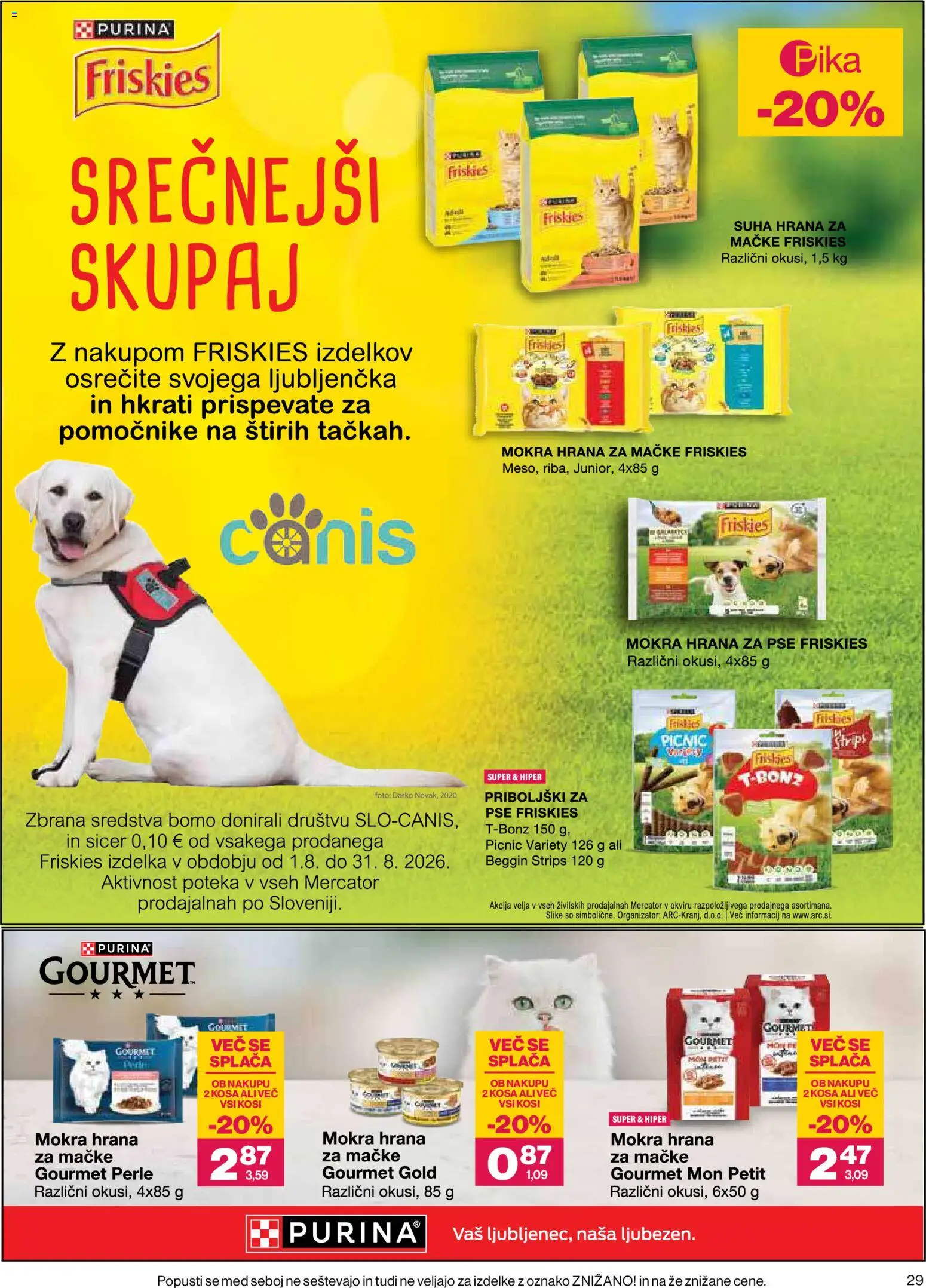 Novi Mercator katalog ponudbe – veljaven od 30.07.2026 | Stran: 29 | Izdelki: Med, Hrana za mačke, Hrana za pse, Priboljški