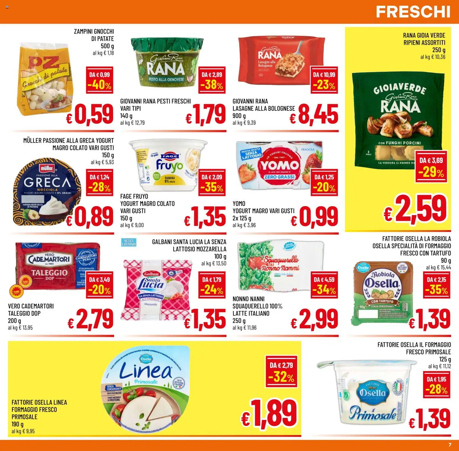 Volantino A&O del 27.05.2026 | Pagina: 7 | Prodotti: Patate, Latte, Formaggio, Gnocchi