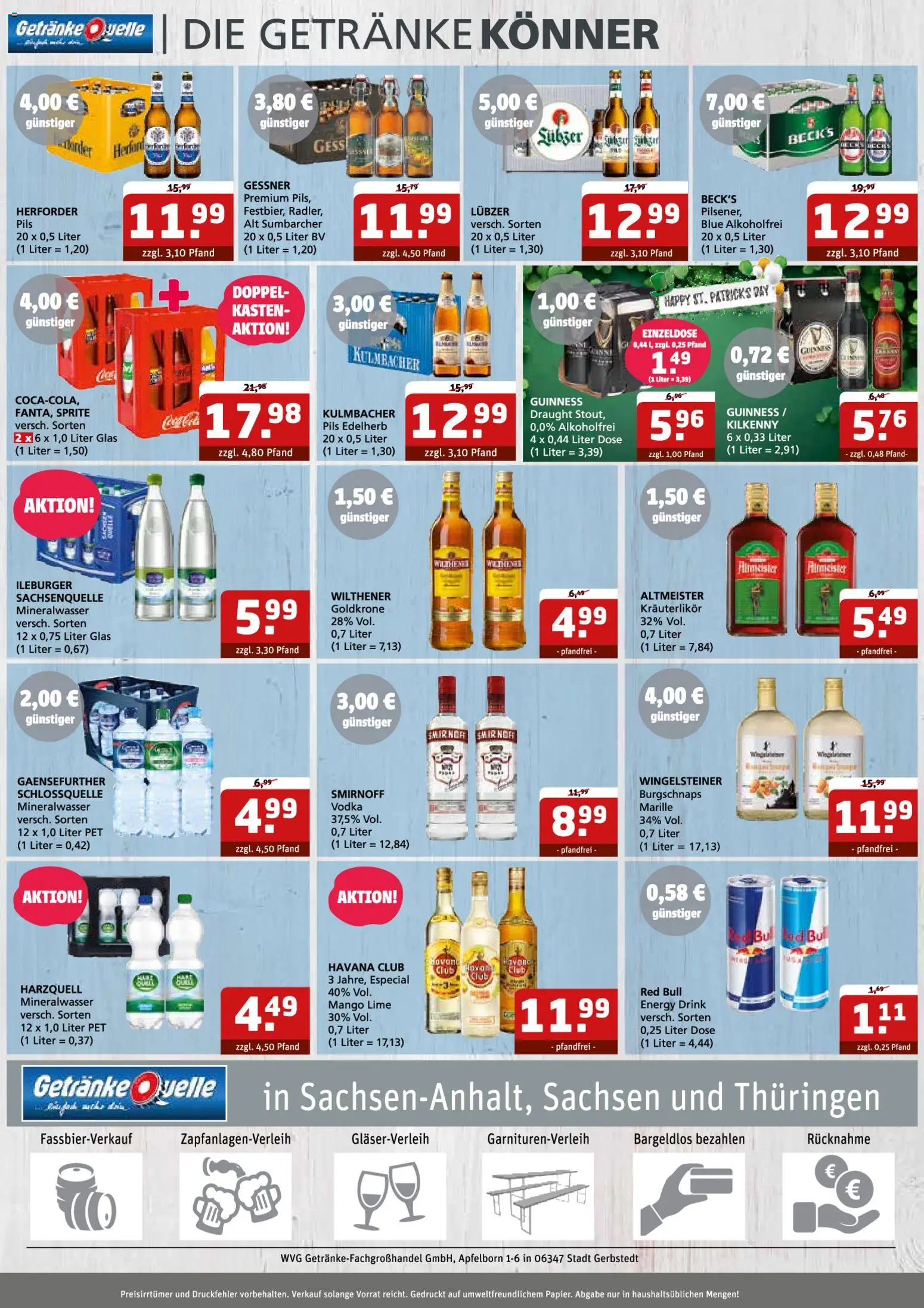 Getränke Quelle Prospekt 	 – gültig ab 02.03.2026 | Seite: 4 | Produkte: Havana club, Red bull, Pils, Lubzer
