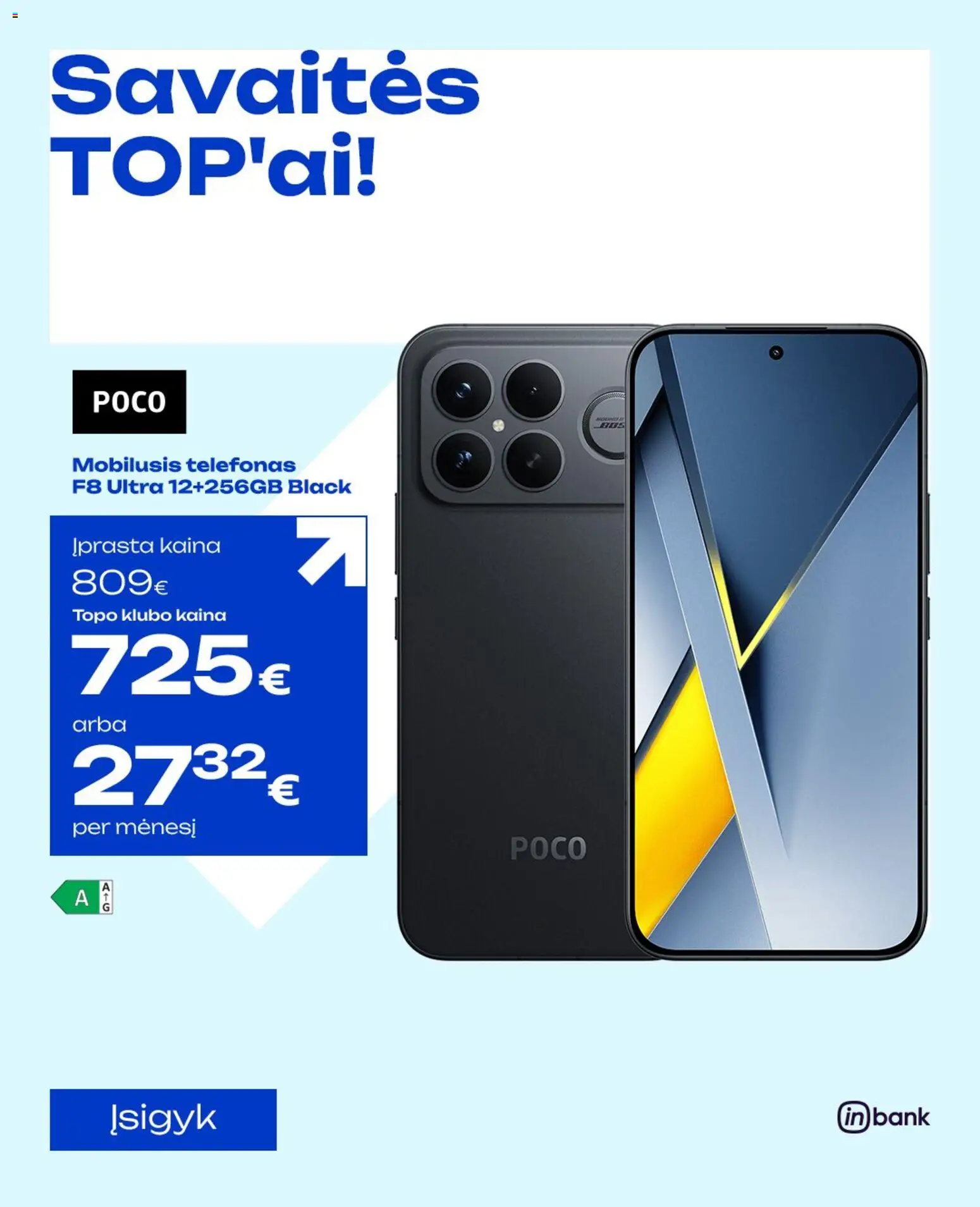 TOPOcentras akcijos nuo 2026.06.23 | Puslapis: 3 | Prekių: Telefonas